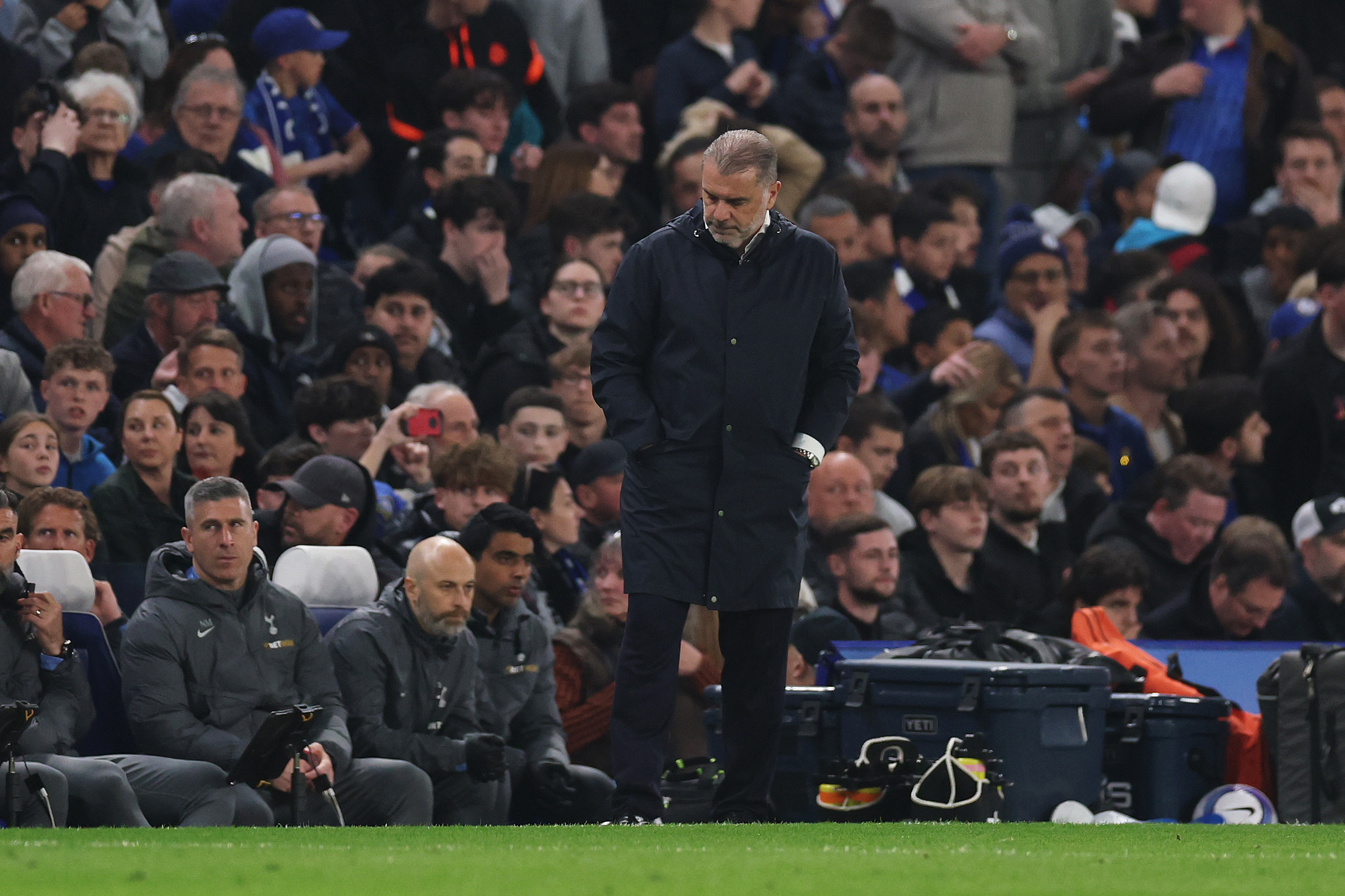 Ange Postecoglou during Chelsea v Spurs
