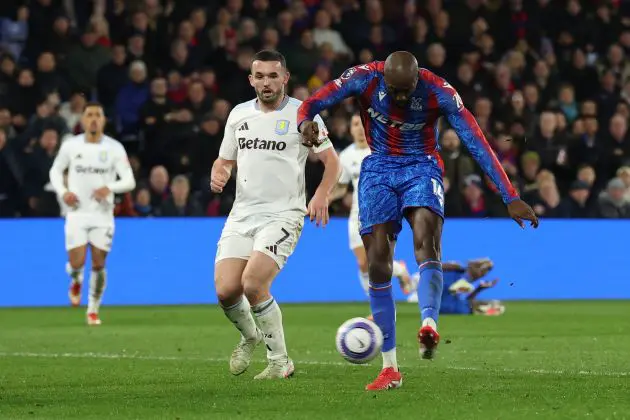 Crystal Palace in action against Aston Villa