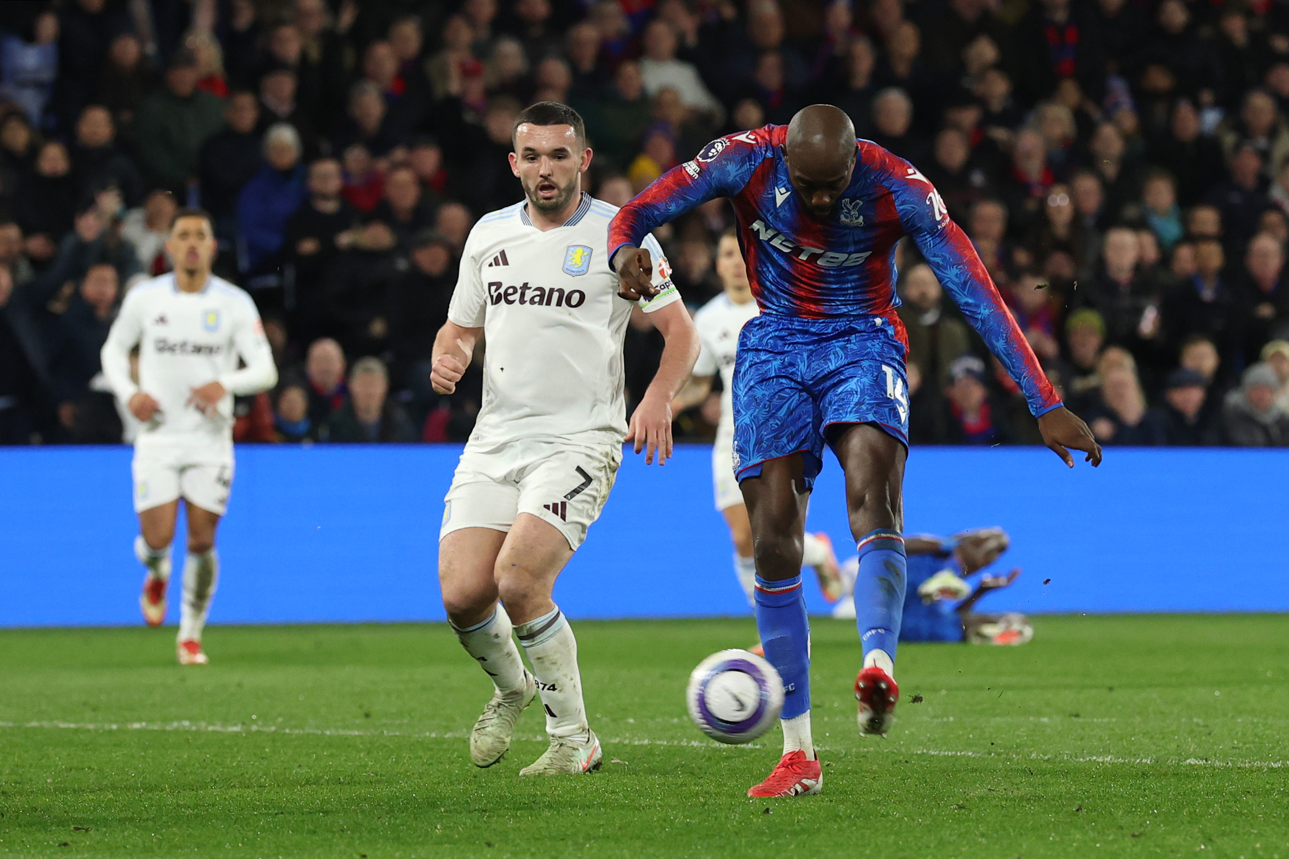 Crystal Palace in action against Aston Villa
