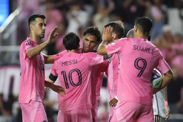 Inter Miami players celebrate