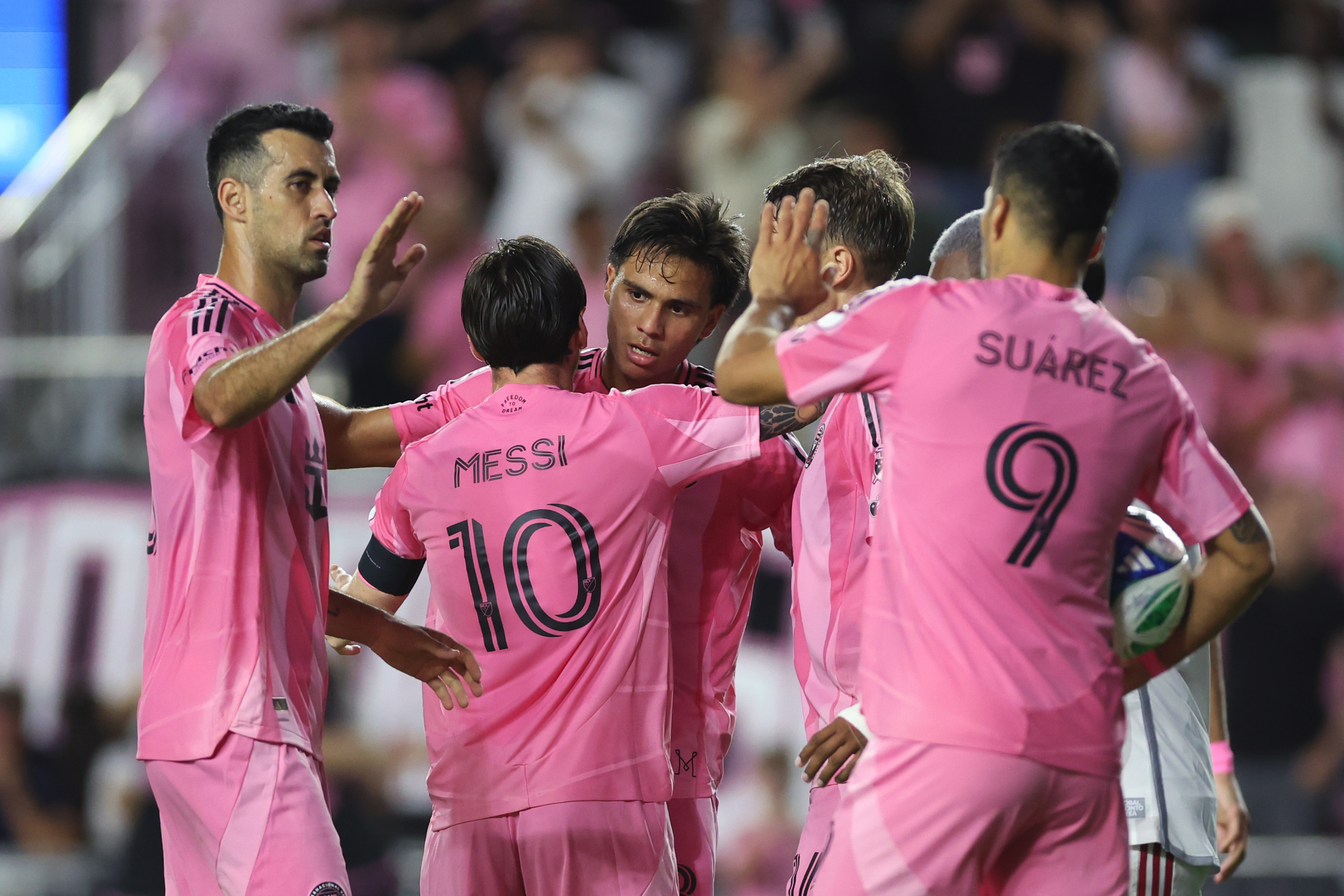 Inter Miami players celebrate