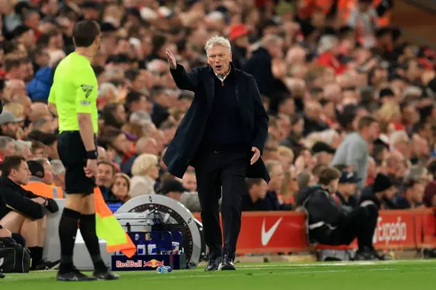 David Moyes during Liverpool v Everton