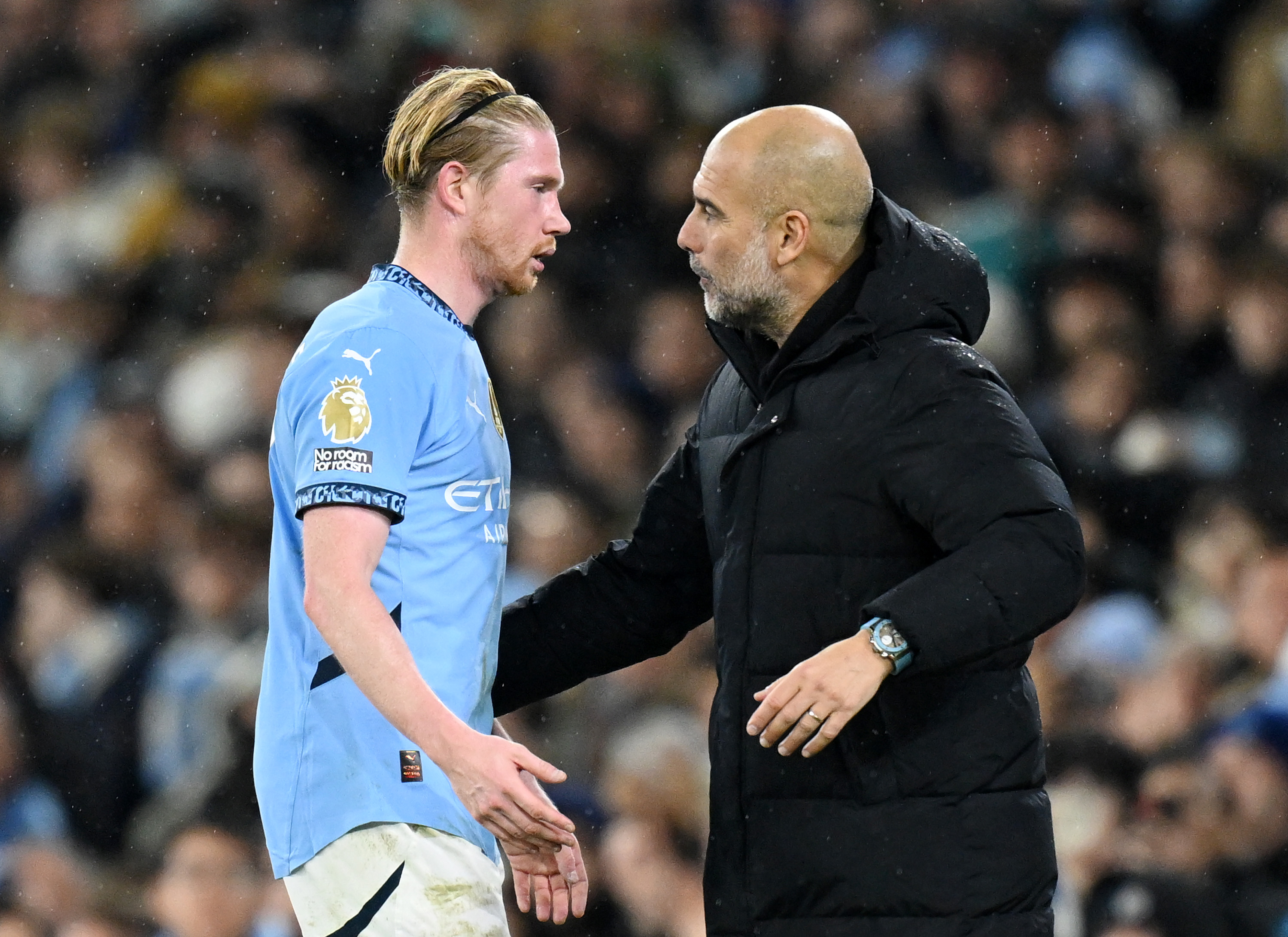 Kevin De Bruyne and Pep Guardiola