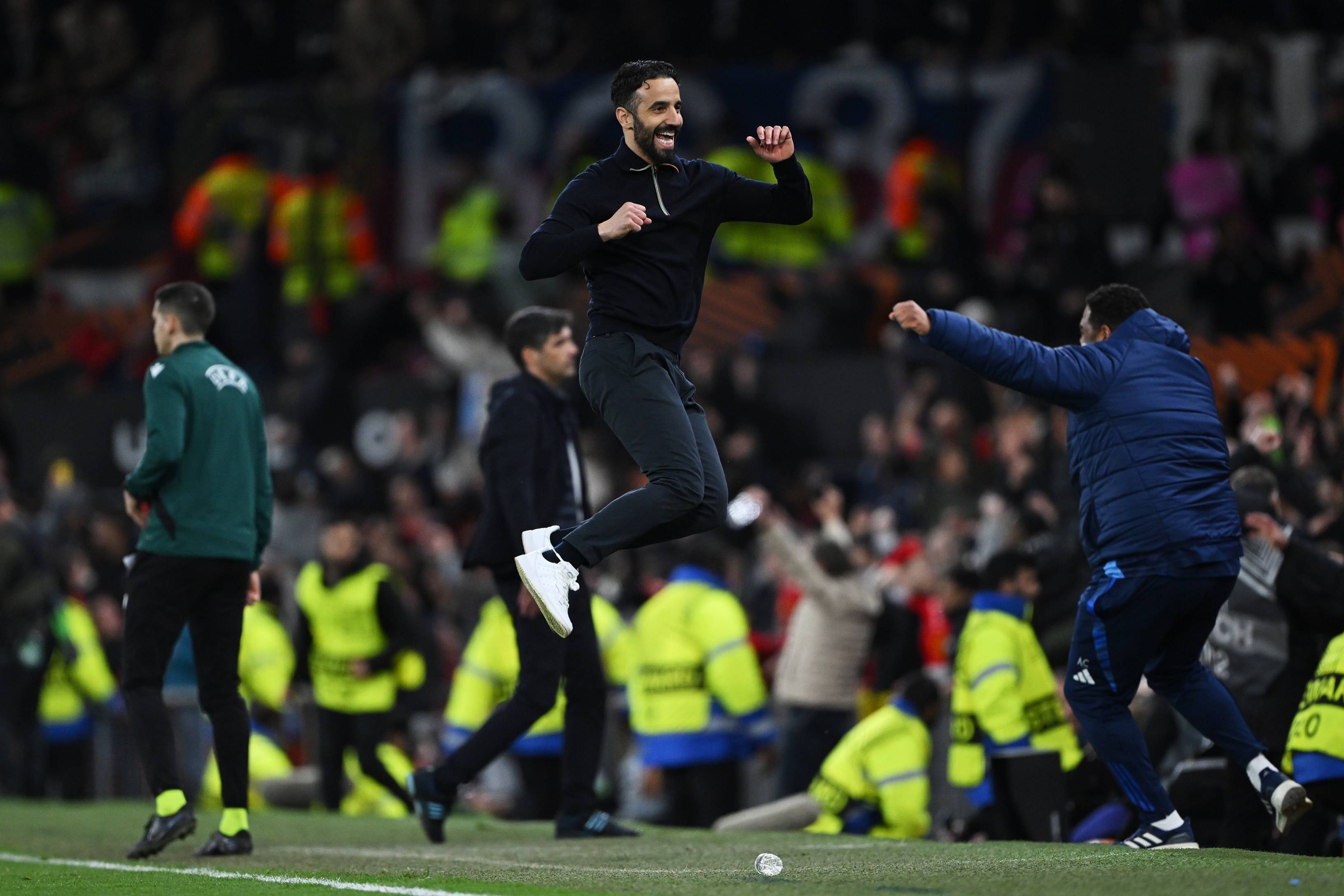 Ruben Amorim celebrates against Lyon
