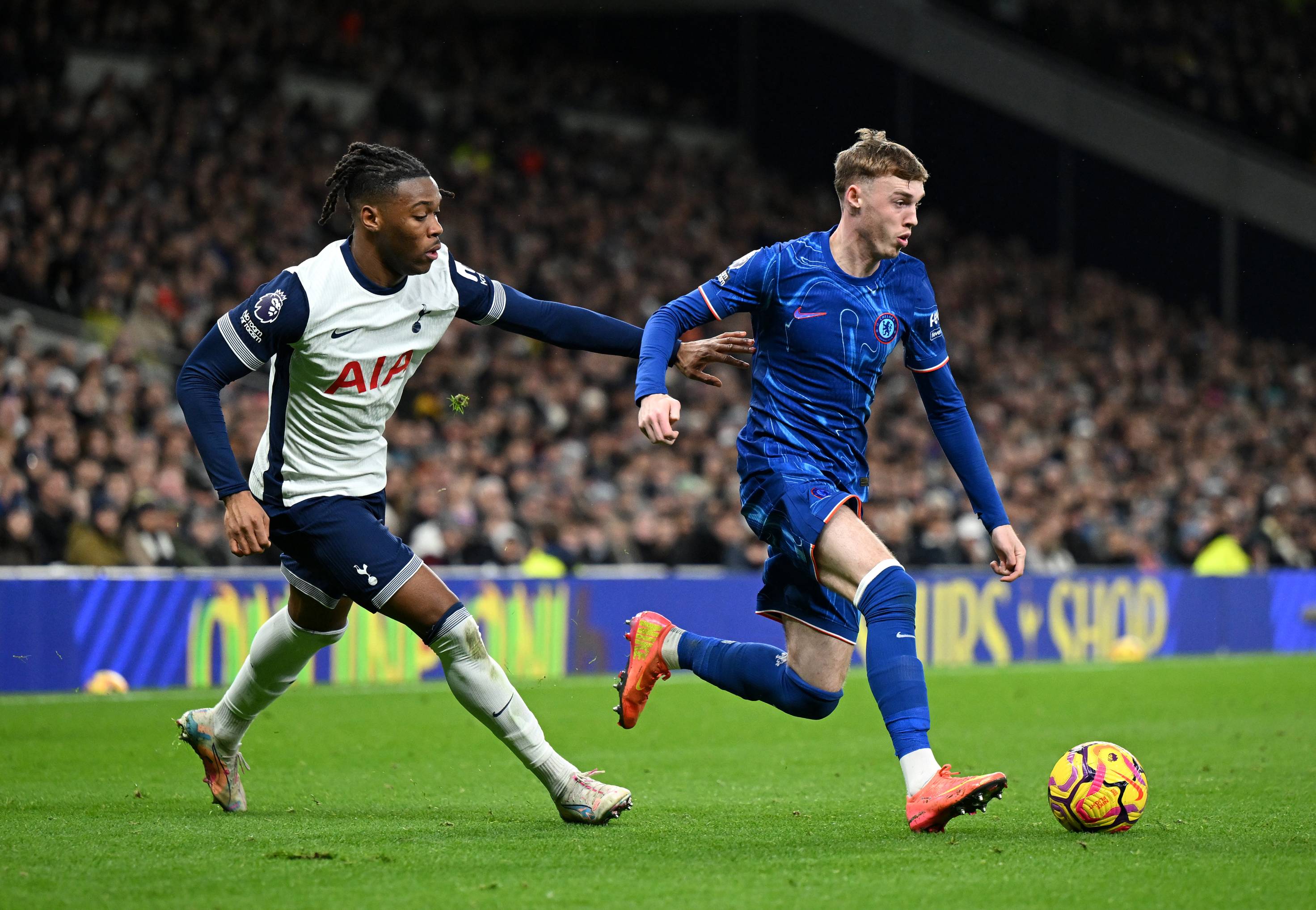 Chelsea in action against Tottenham