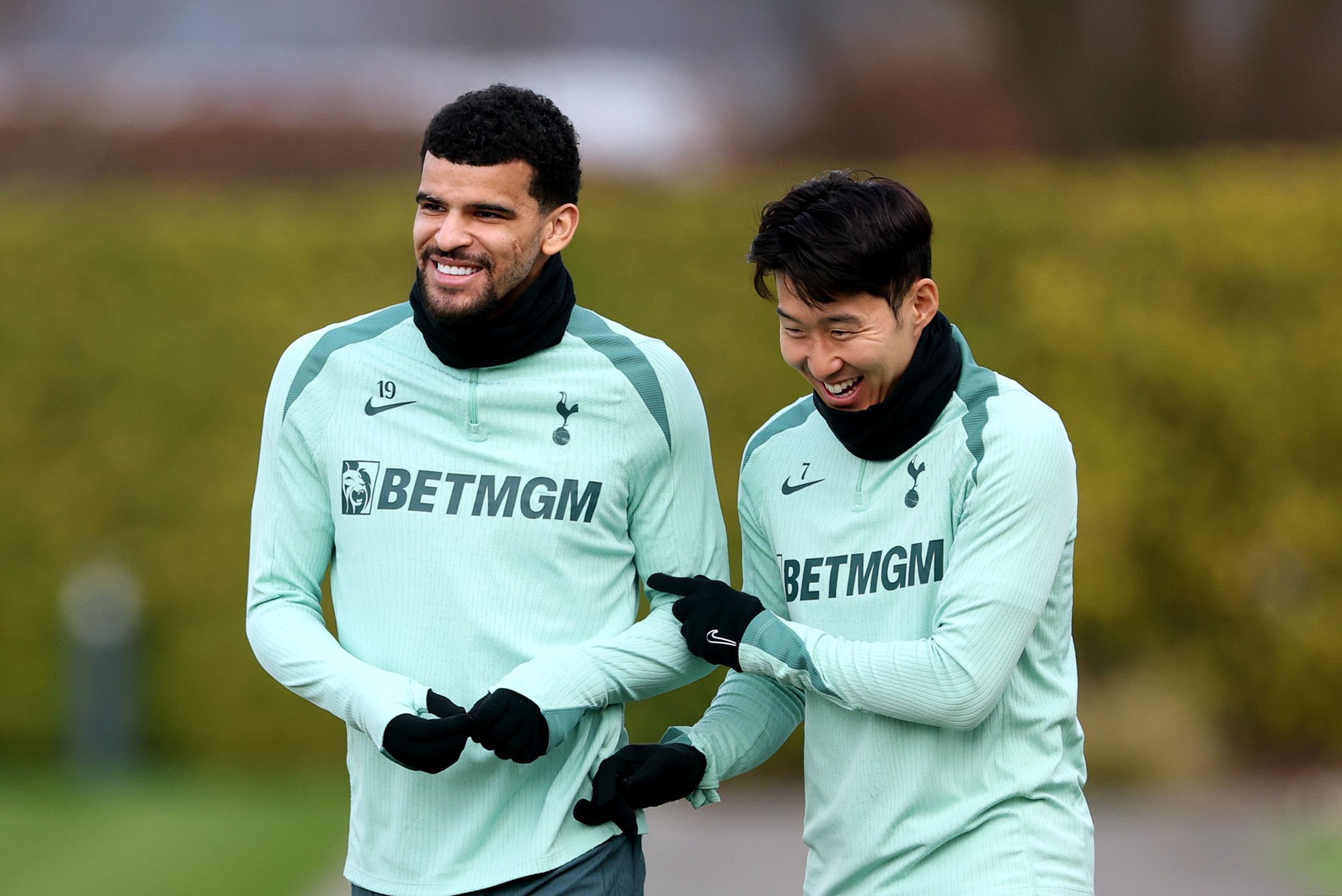Dominic Solanke and Heung-Min Son