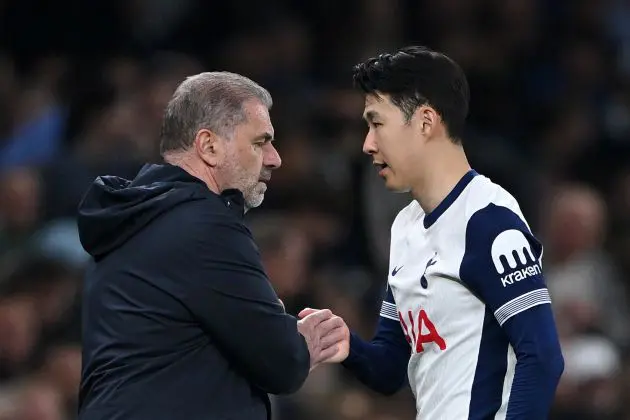Ange Postecoglou and Heung-Min Son