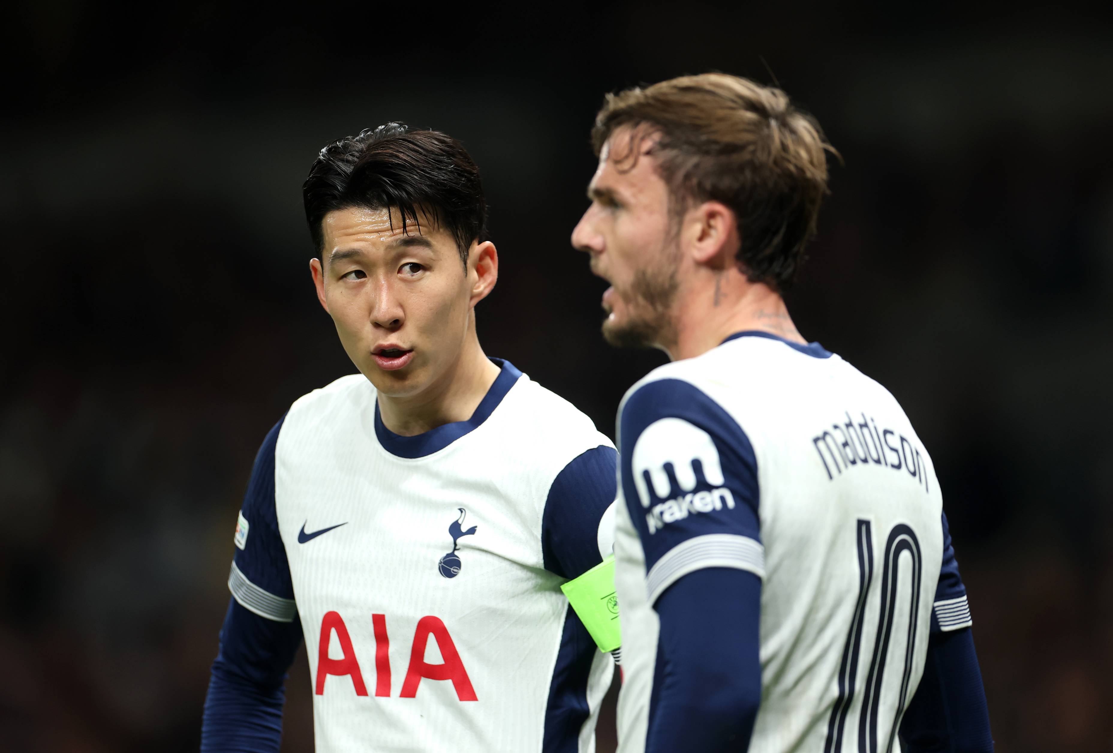 Heung-Min Son and James Maddison