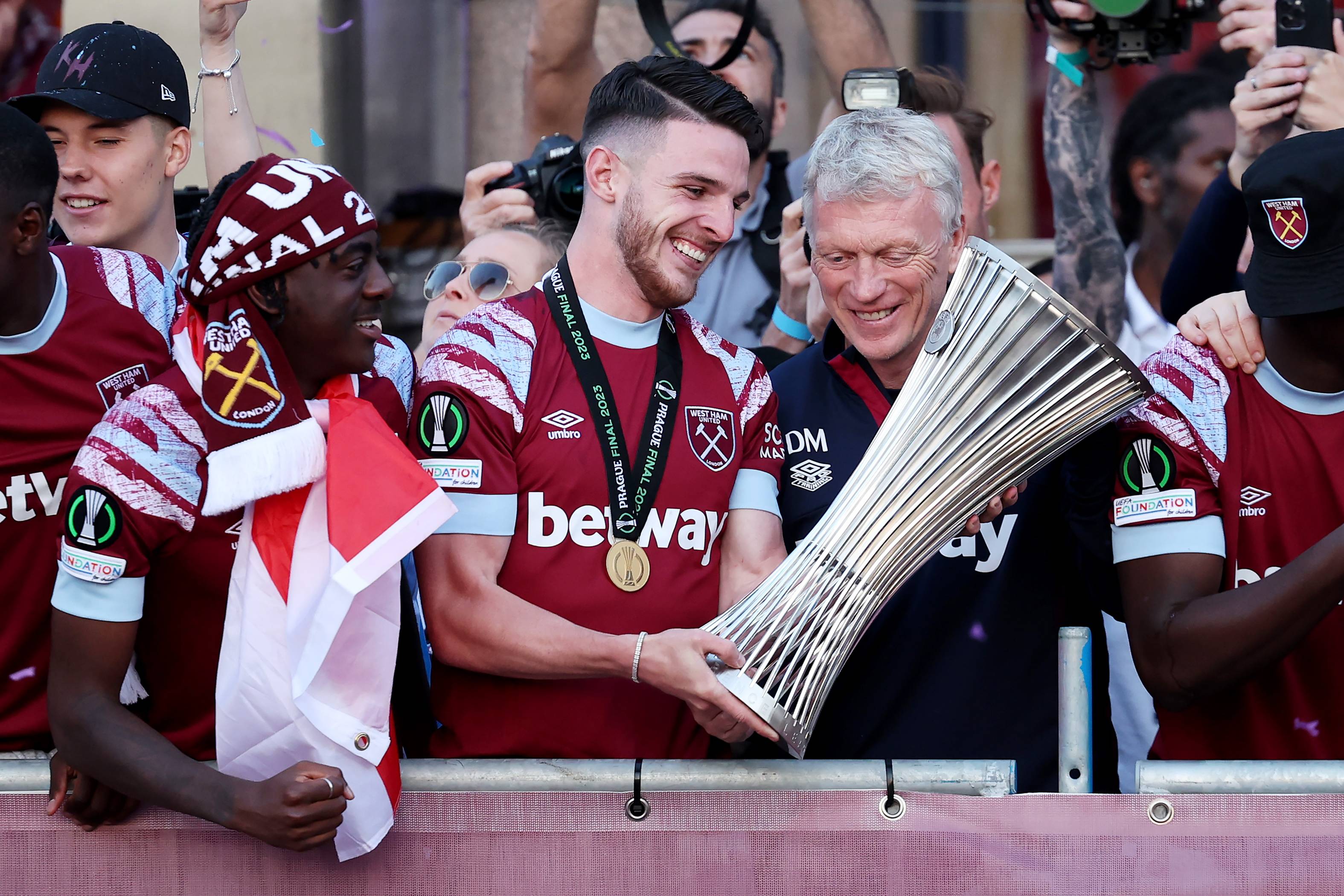 Declan Rice and David Moyes