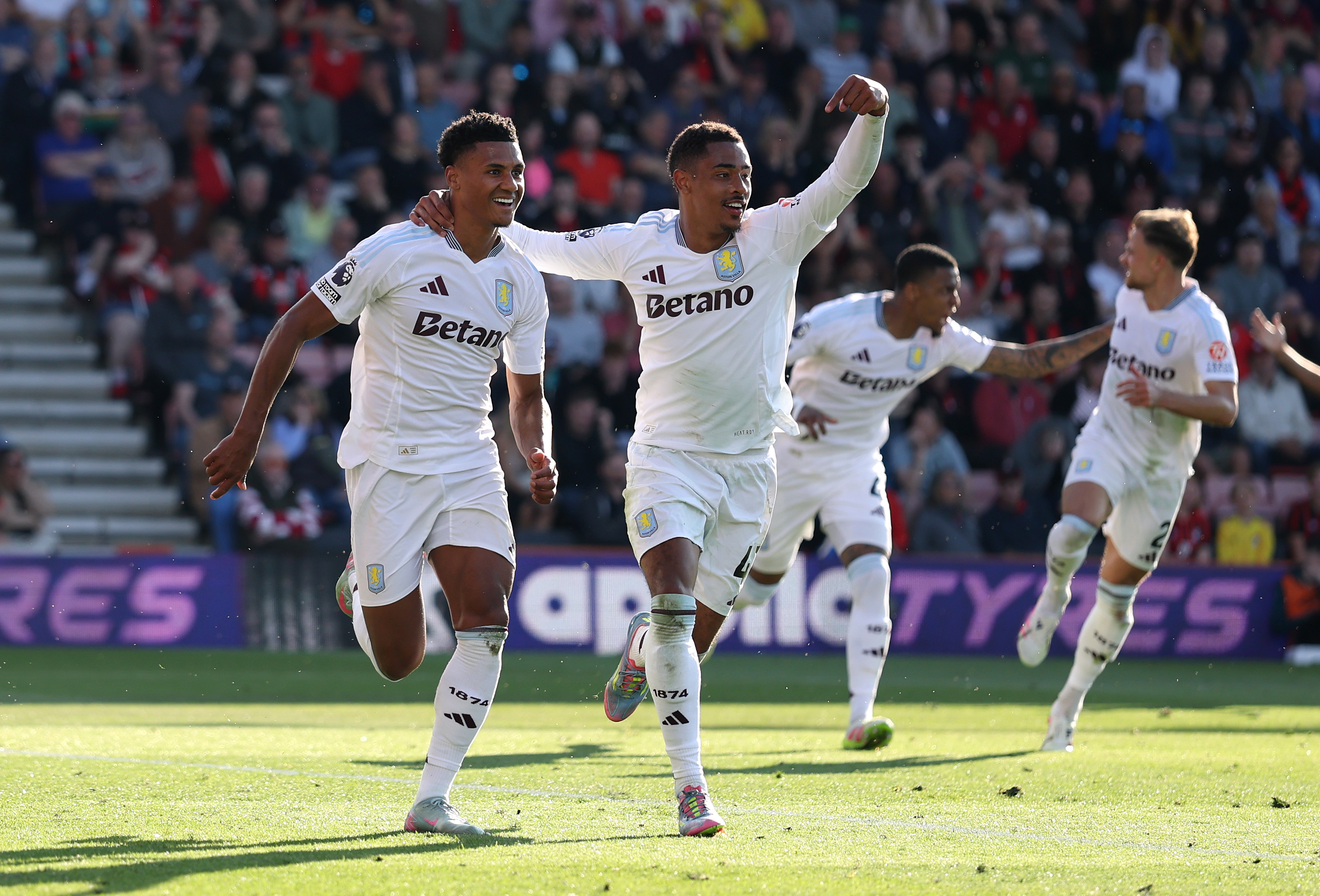 Aston Villa striker Ollie Watkins celebrates