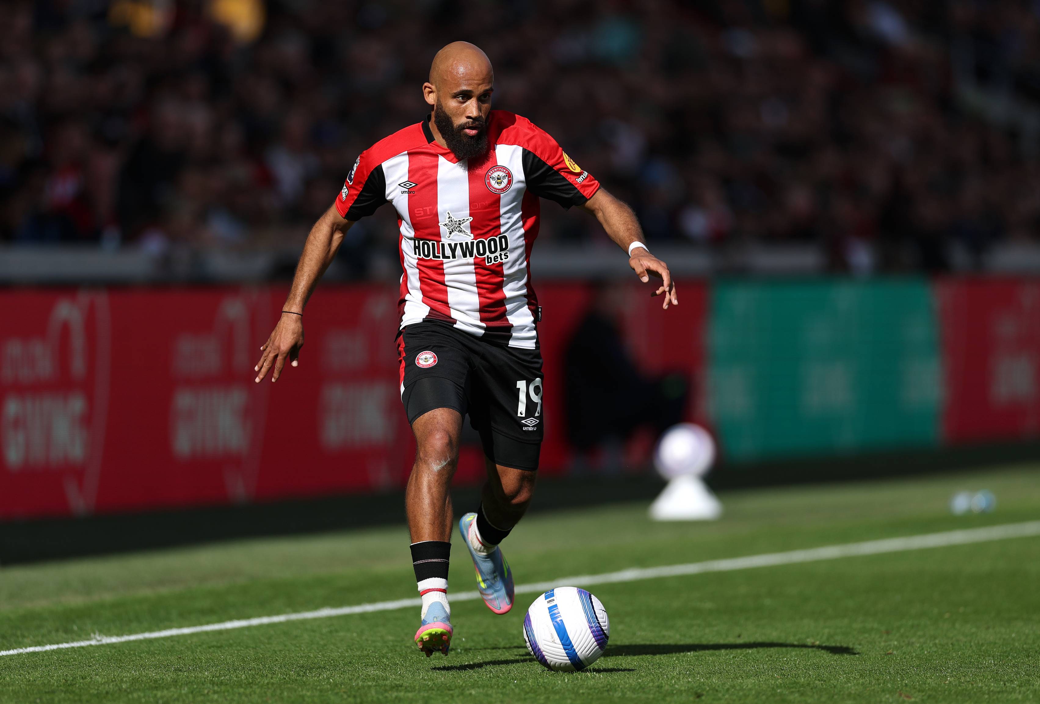 Brentford forward Bryan Mbeumo