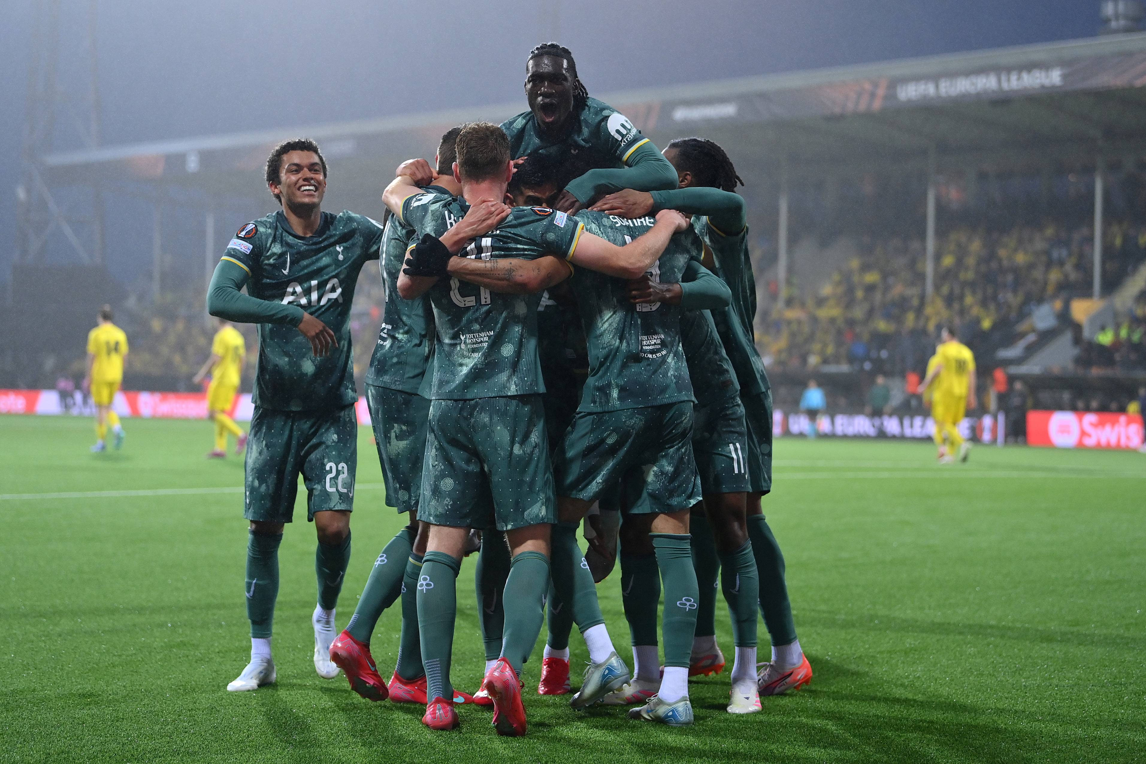 Spurs celebrate against Bodo/Glimt
