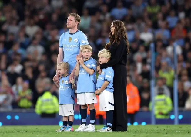 Kevin De Bruyne with his family