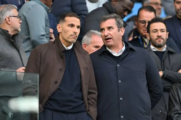Man City chairman Khaldoon Al Mubarak (left)