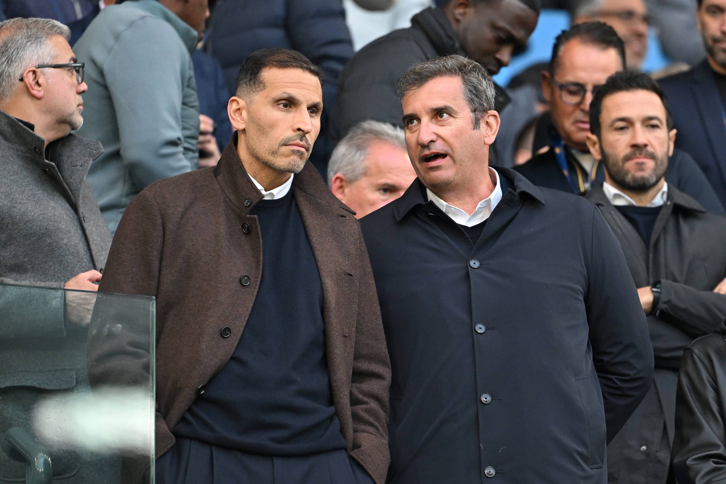 Man City chairman Khaldoon Al Mubarak (left)