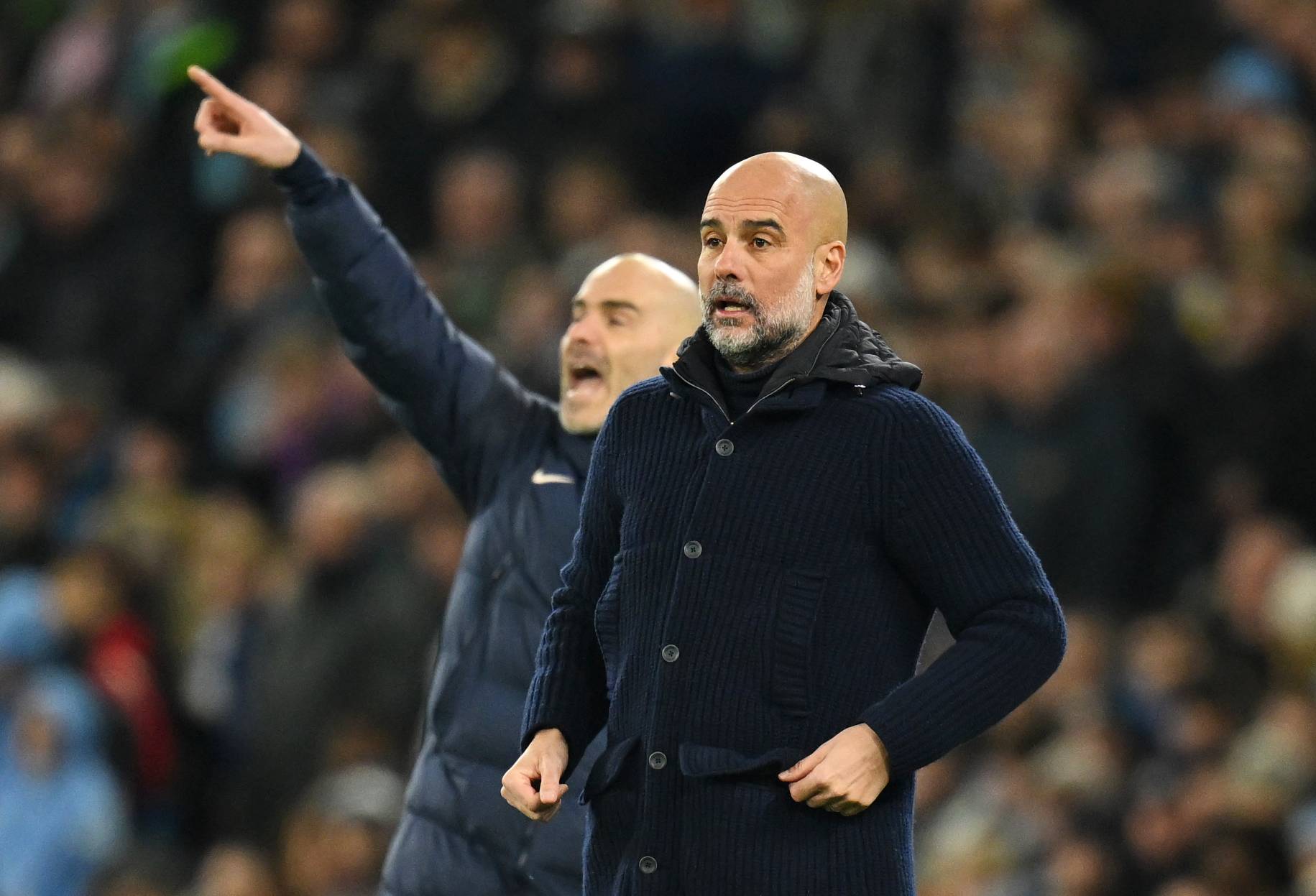 Pep Guardiola and Enzo Maresca