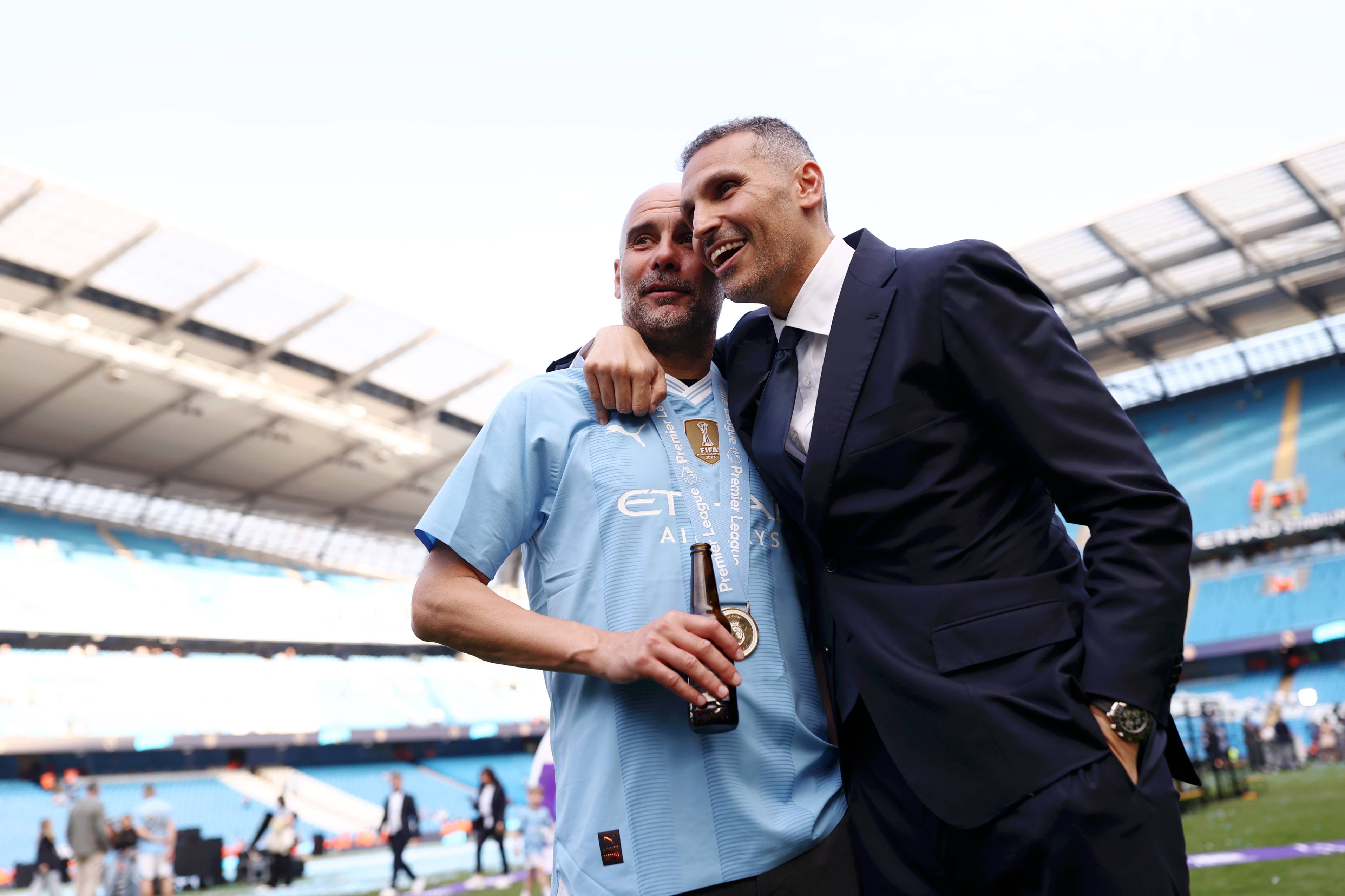 Pep Guardiola and Khaldoon Al Mubarak