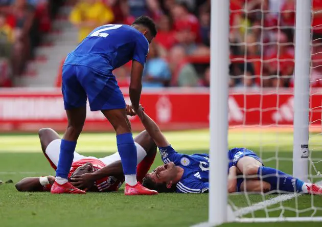 Taiwo Ayoniyi's injury against Leicester