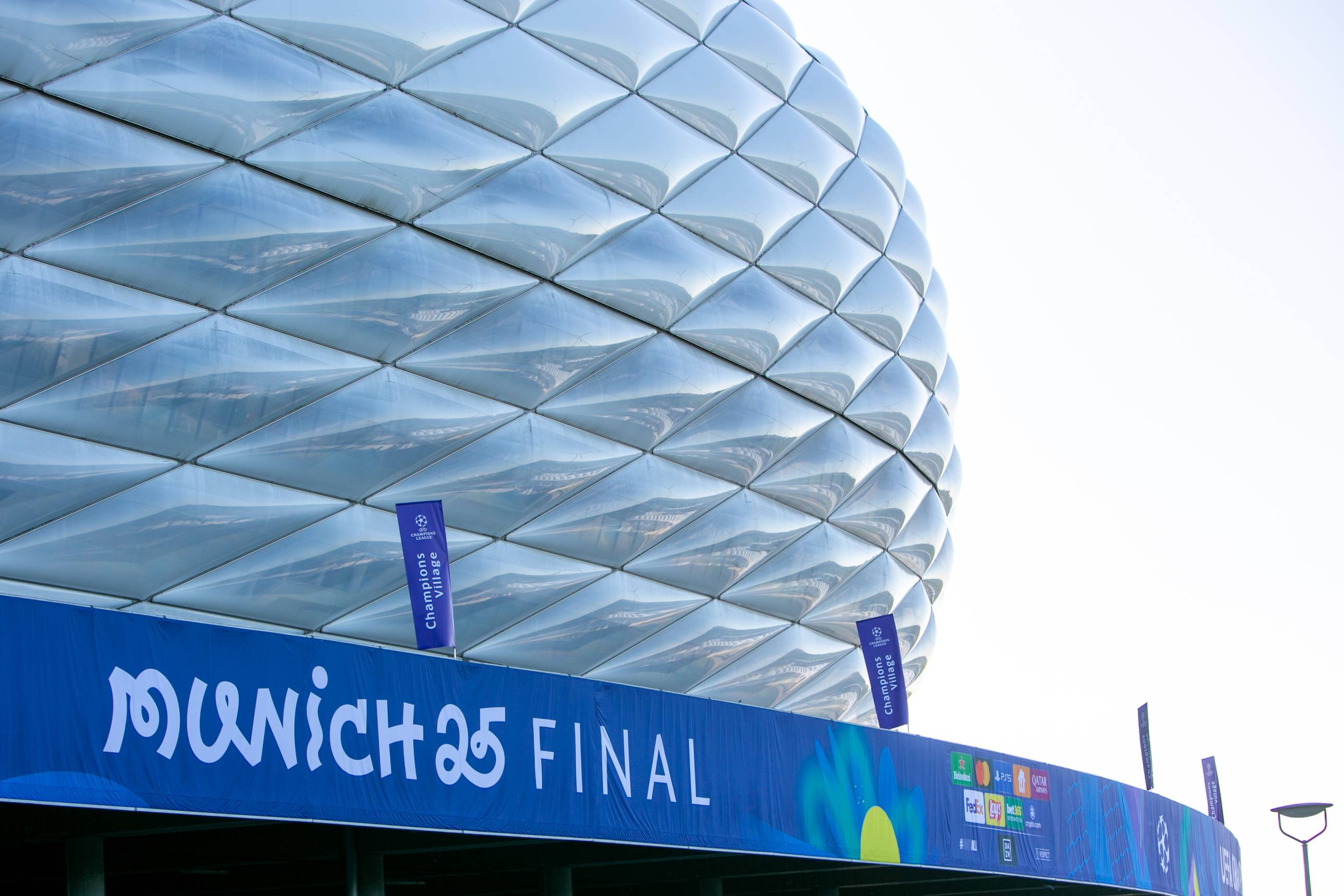 The Champions League final banner in Munich