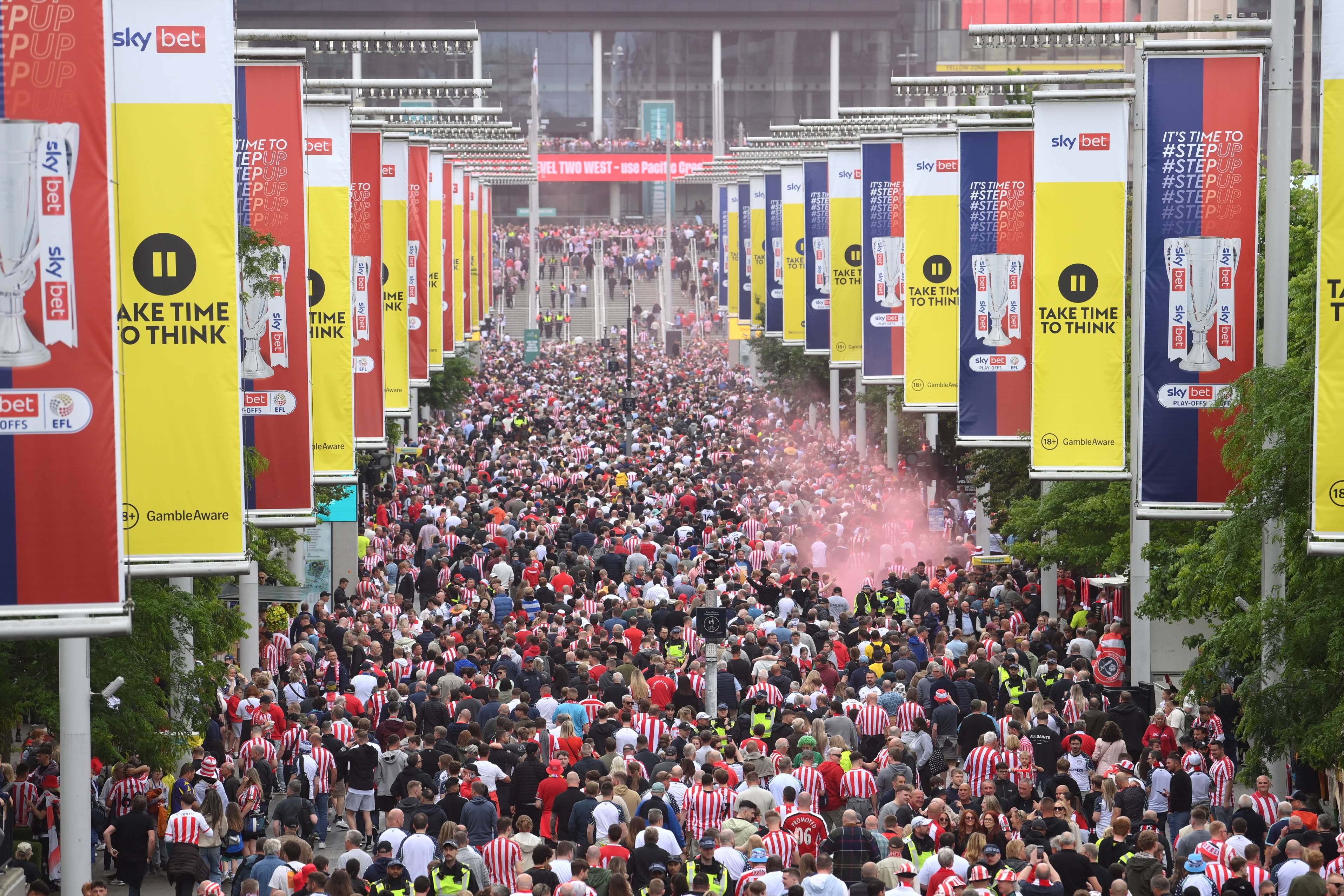 Fans at the Championship play-off final
