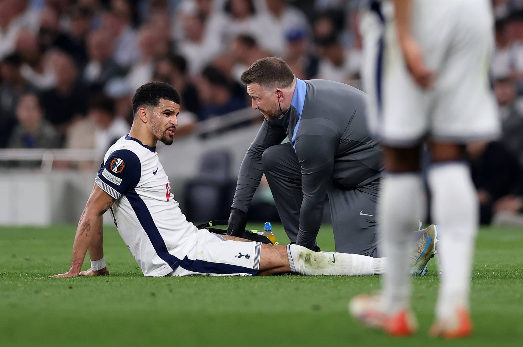 Dominic Solanke is injured against Bodo/Glimt