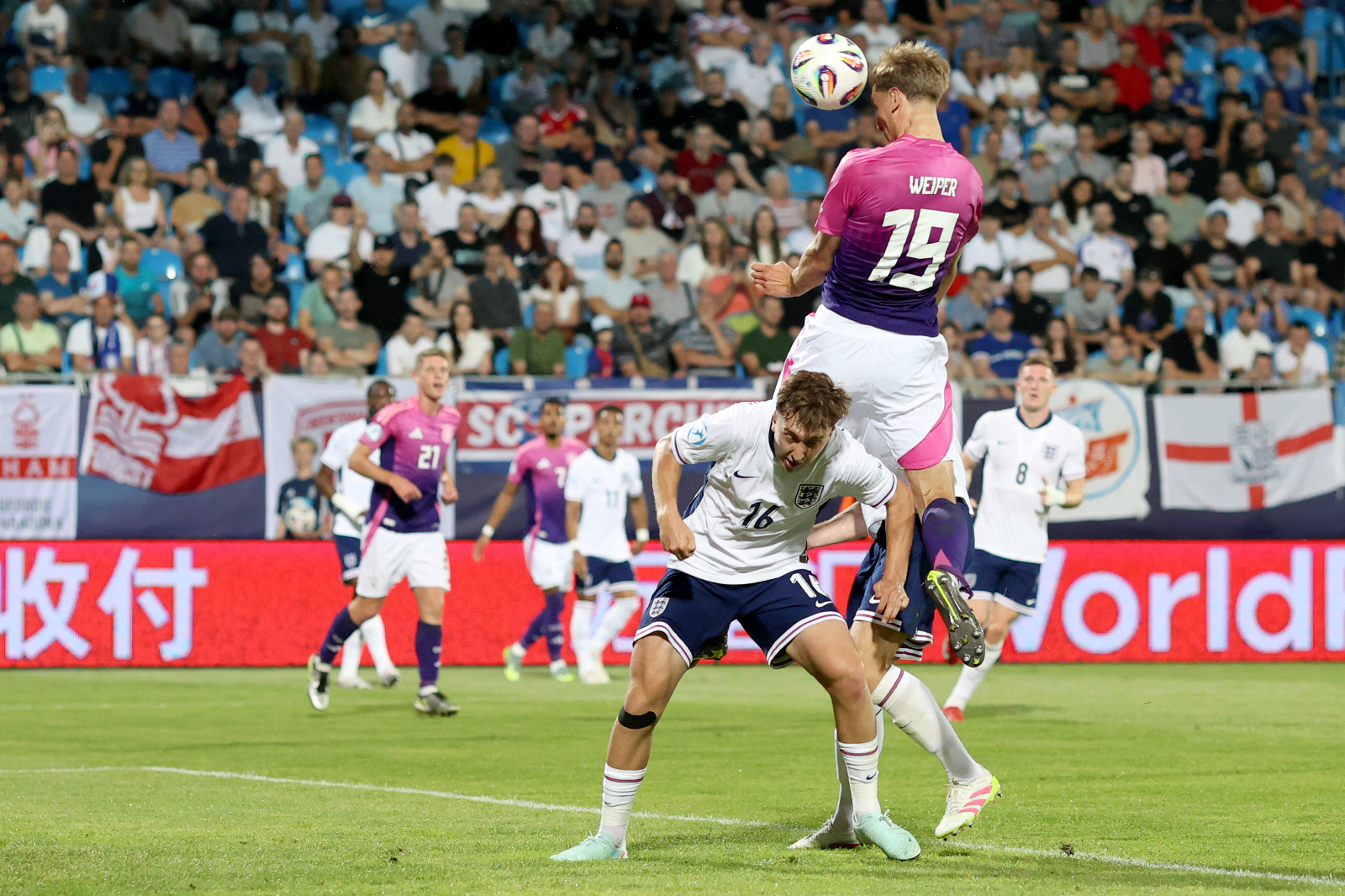 England U21s against Germany