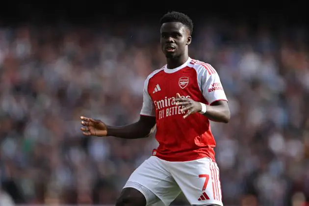 Arsenal winger Bukayo Saka