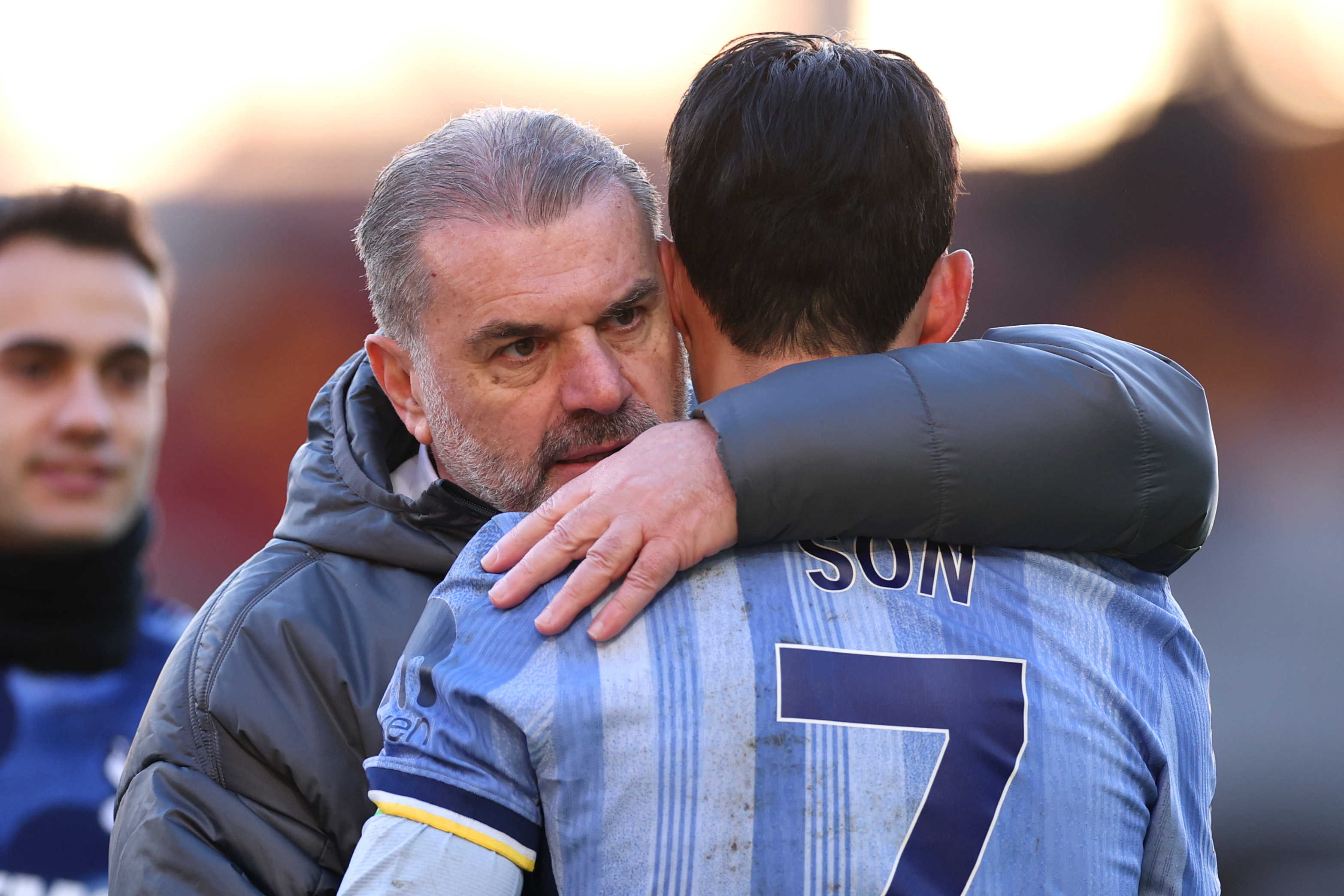 Ange Postecoglou and Heung-min Son