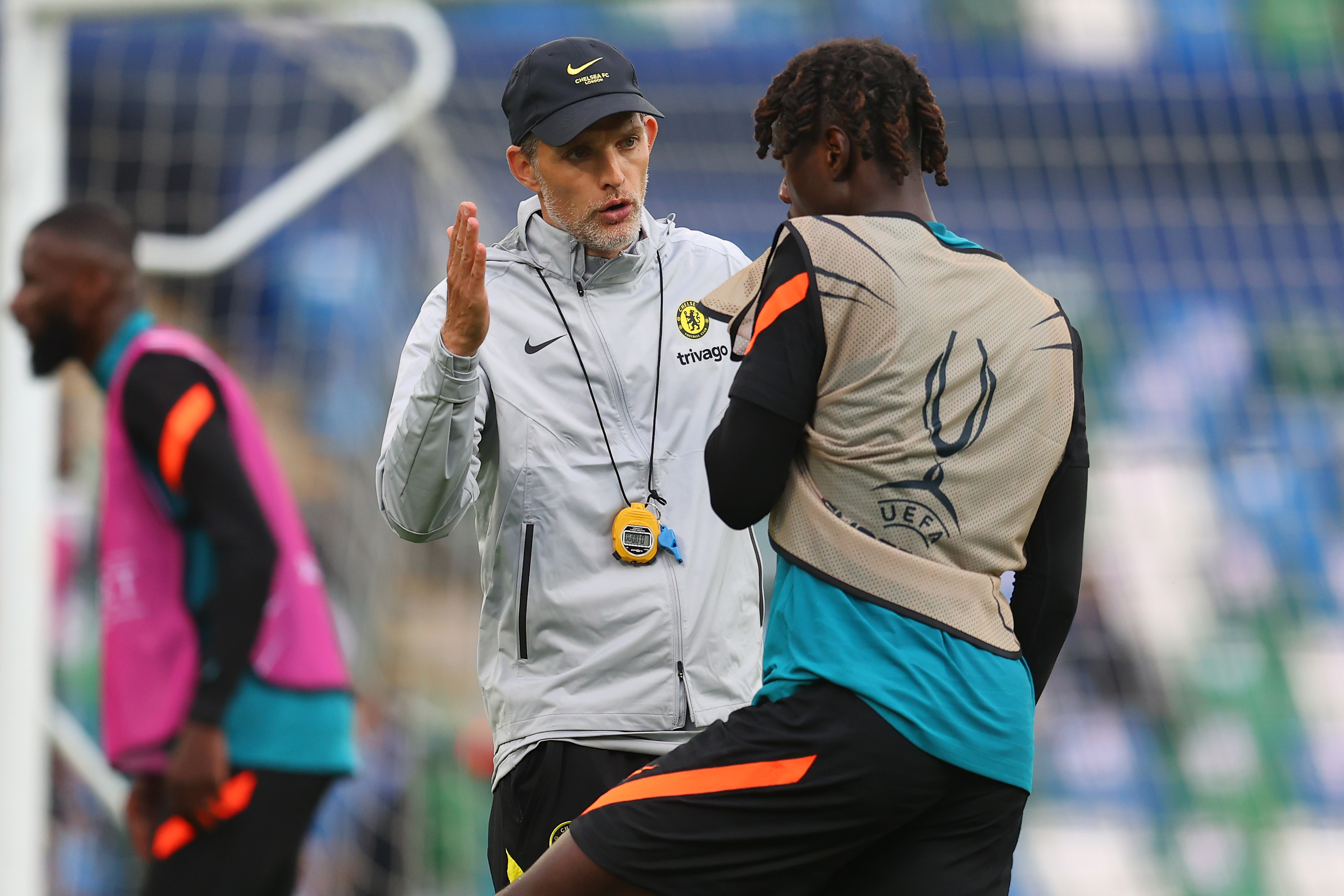 Thomas Tuchel and Trevoh Chalobah at Chelsea