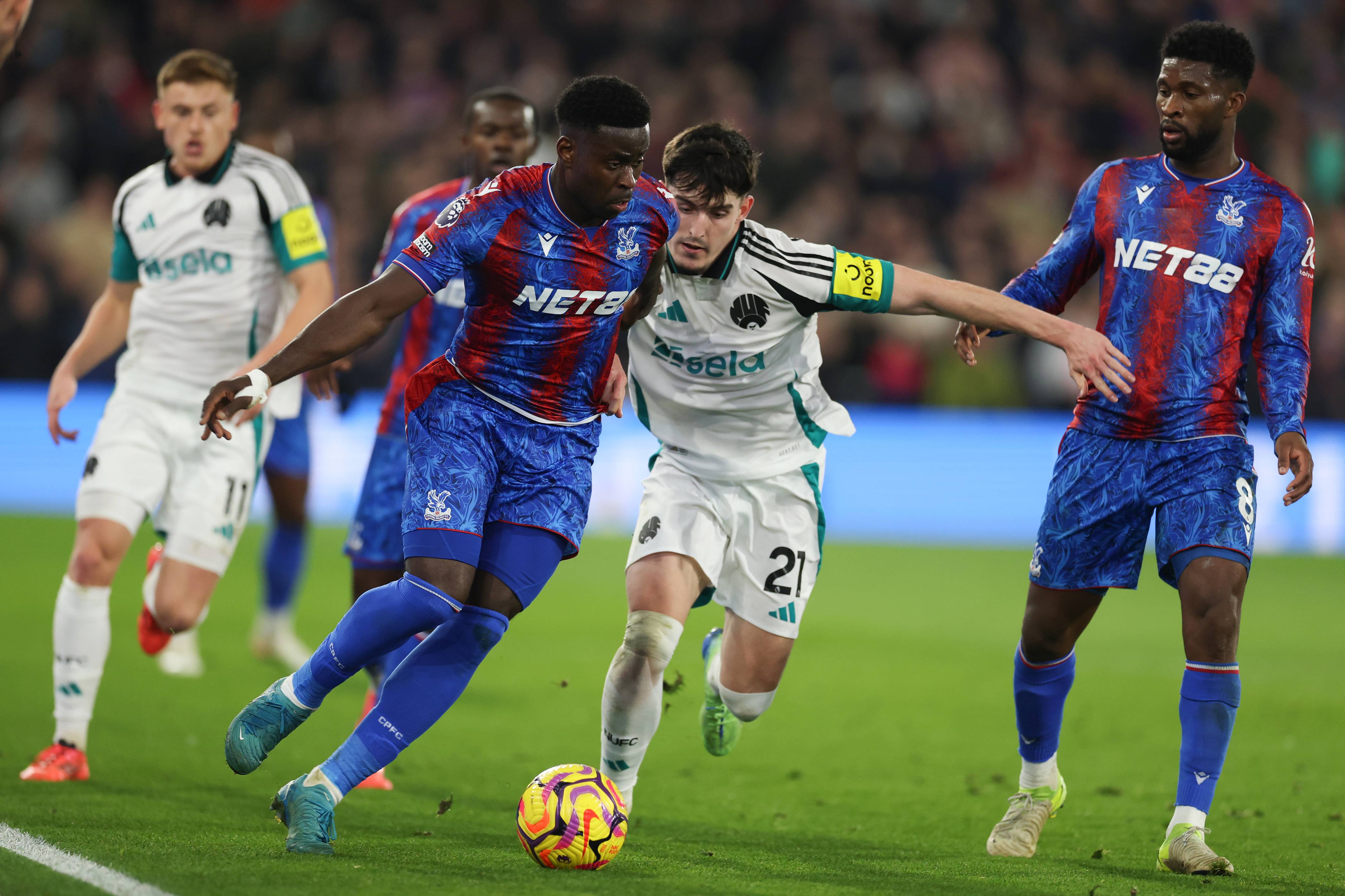Marc Guehi in action against Newcastle