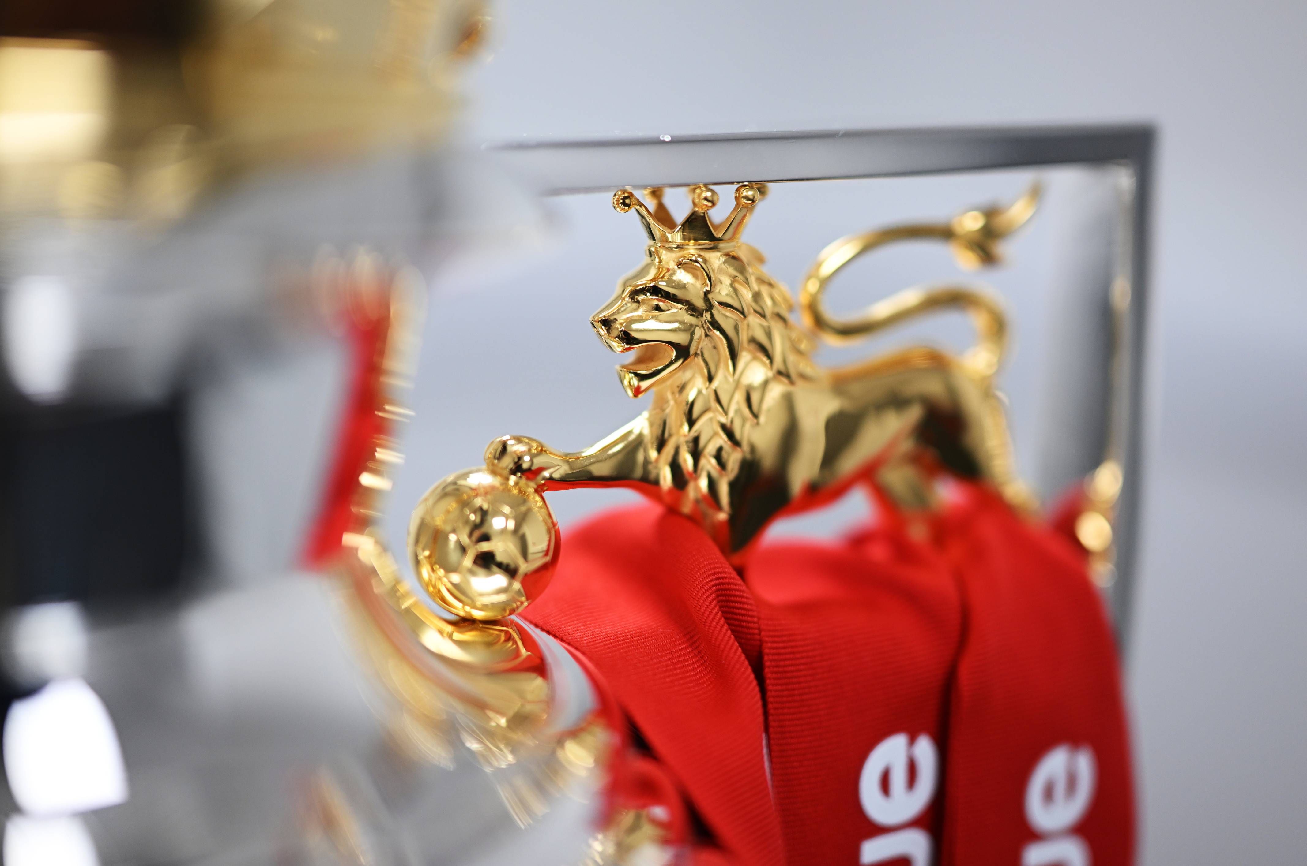 The Premier League trophy