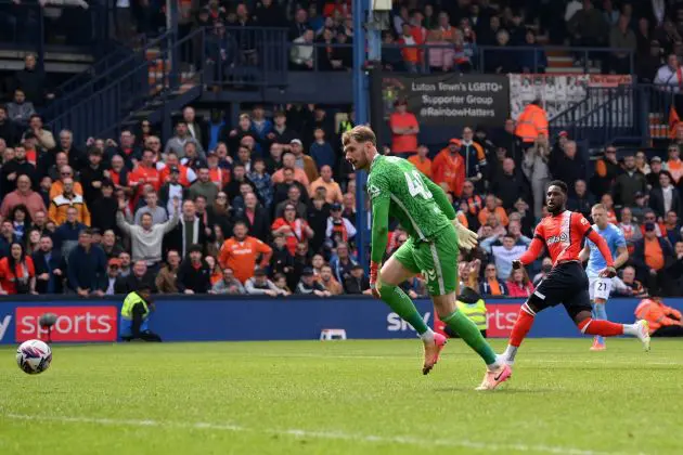 Shandon Baptiste scores for Luton Town