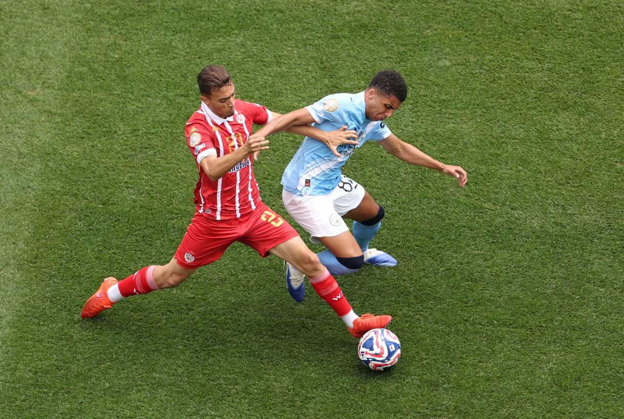 Rico Lewis in action against Wydad