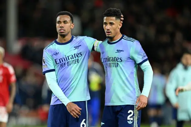 Arsenal defenders Gabriel and William Saliba
