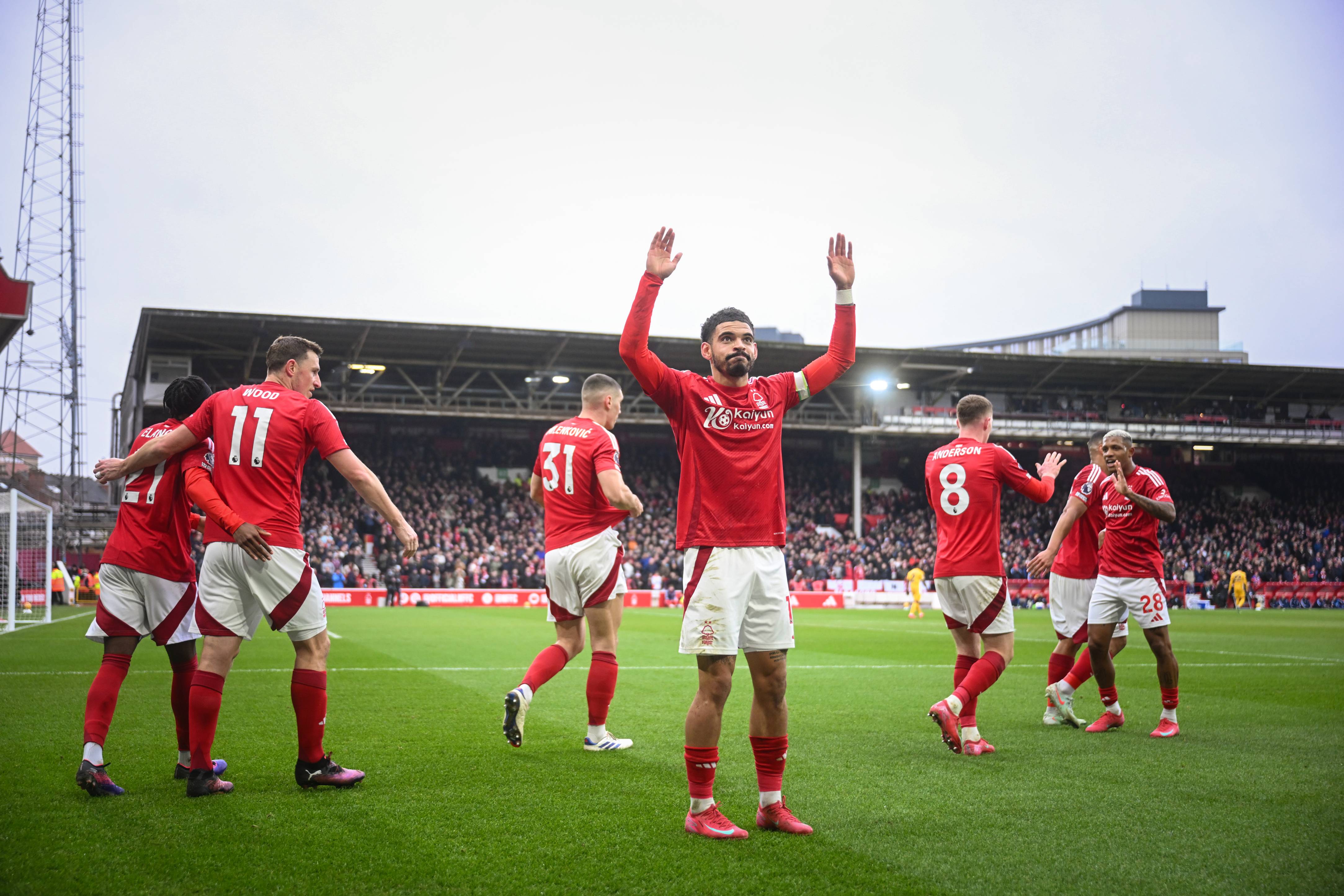 Nottingham Forest players celebrate