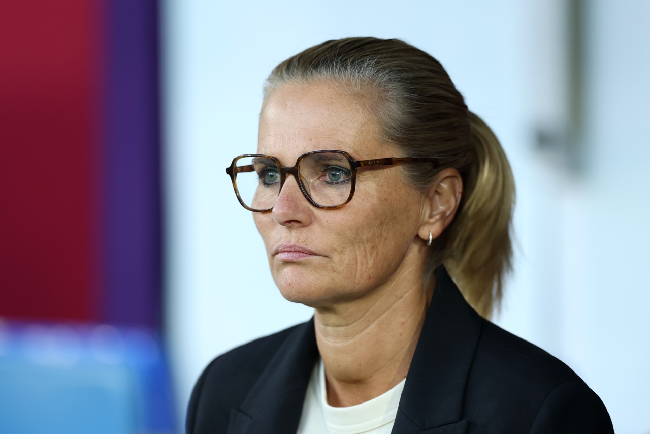 Lionesses head coach Sarina Wiegman is prepared to face World Champions Spain in the Euros final (Photo by Eddie Keogh/Getty Images via OneFootball)