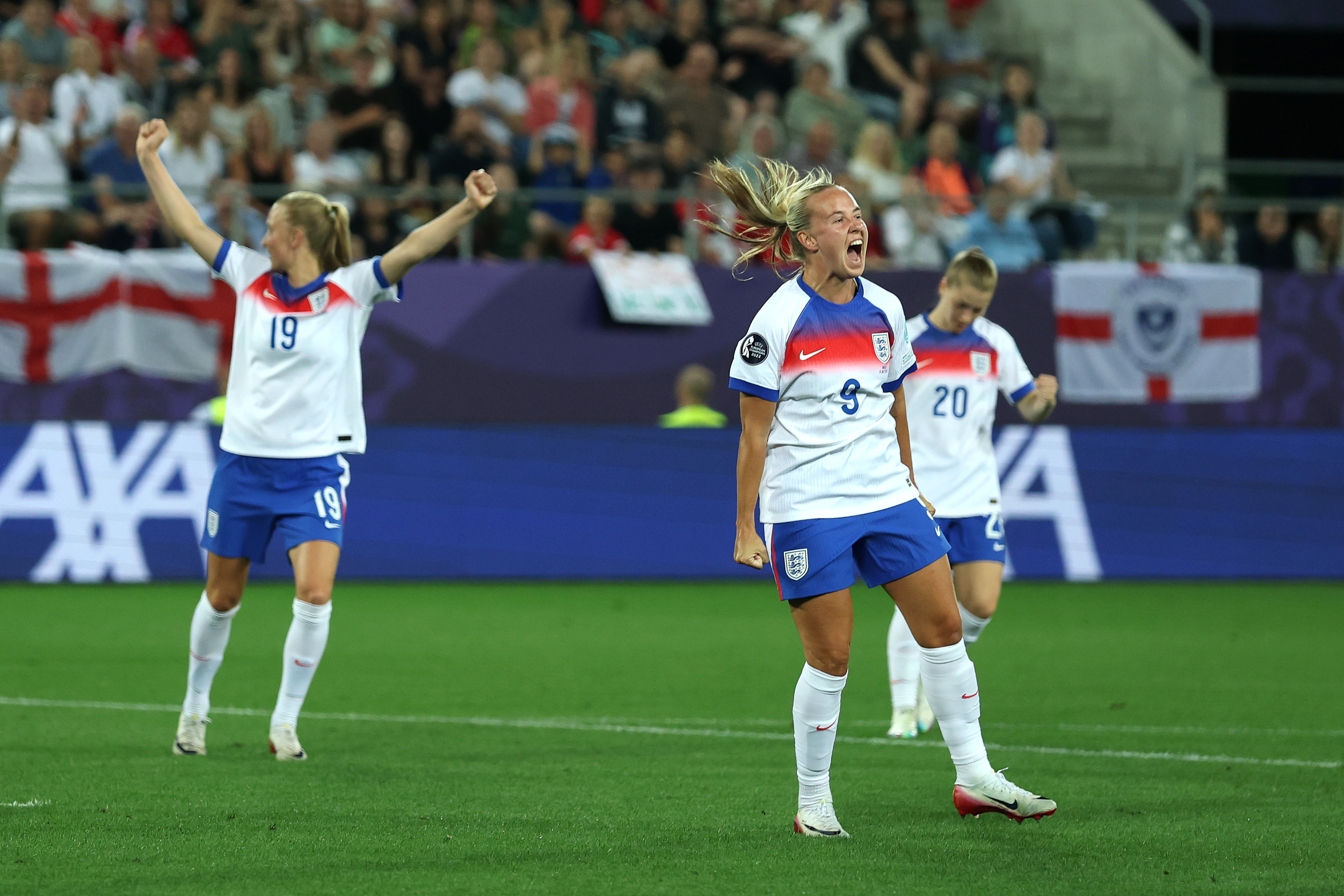 Beth Mead celebrates (Photo by Eddie Keogh/Getty Images) via ONE FOOTBALL