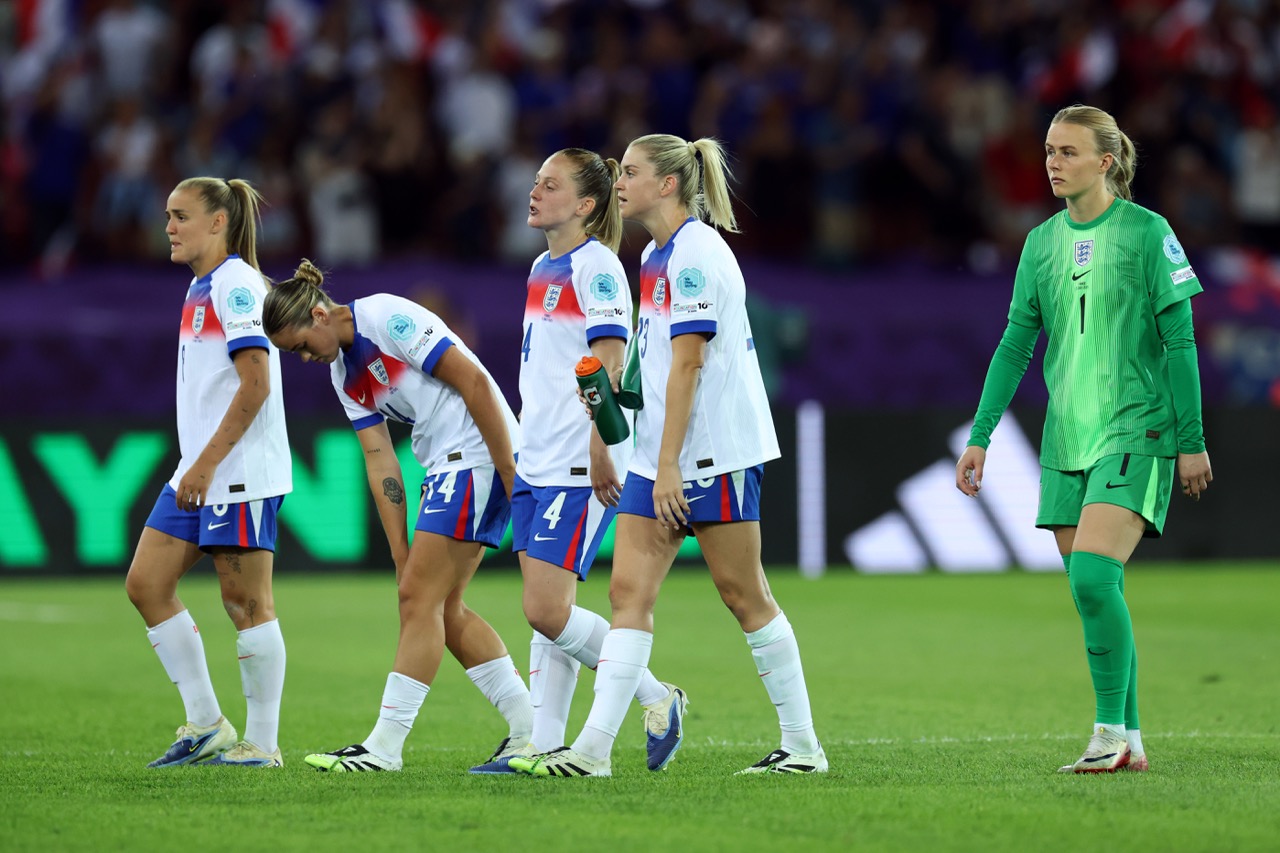 The England Women's team (Photo by Alexander Hassenstein/Getty Images) via ONE FOOTBALL