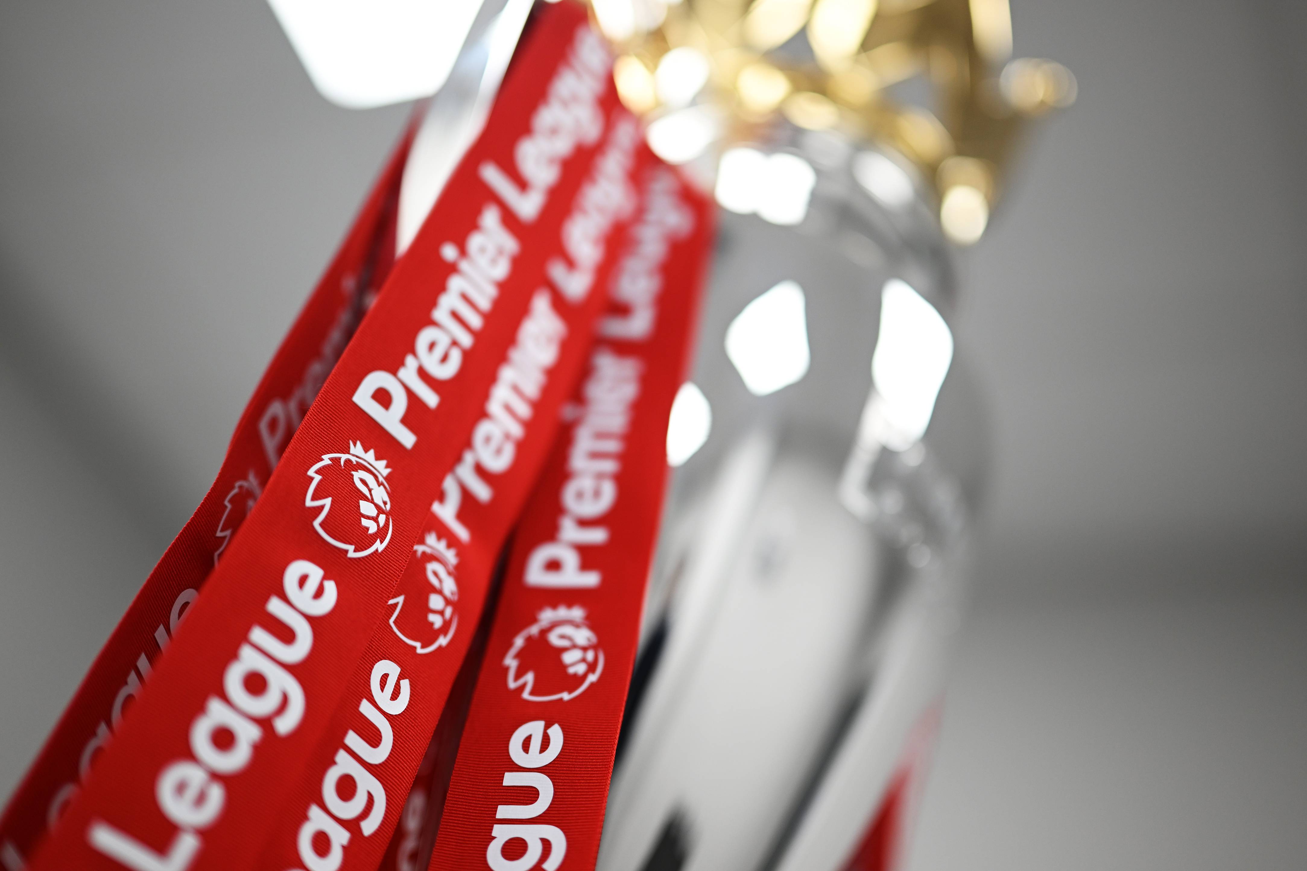 The Premier League trophy