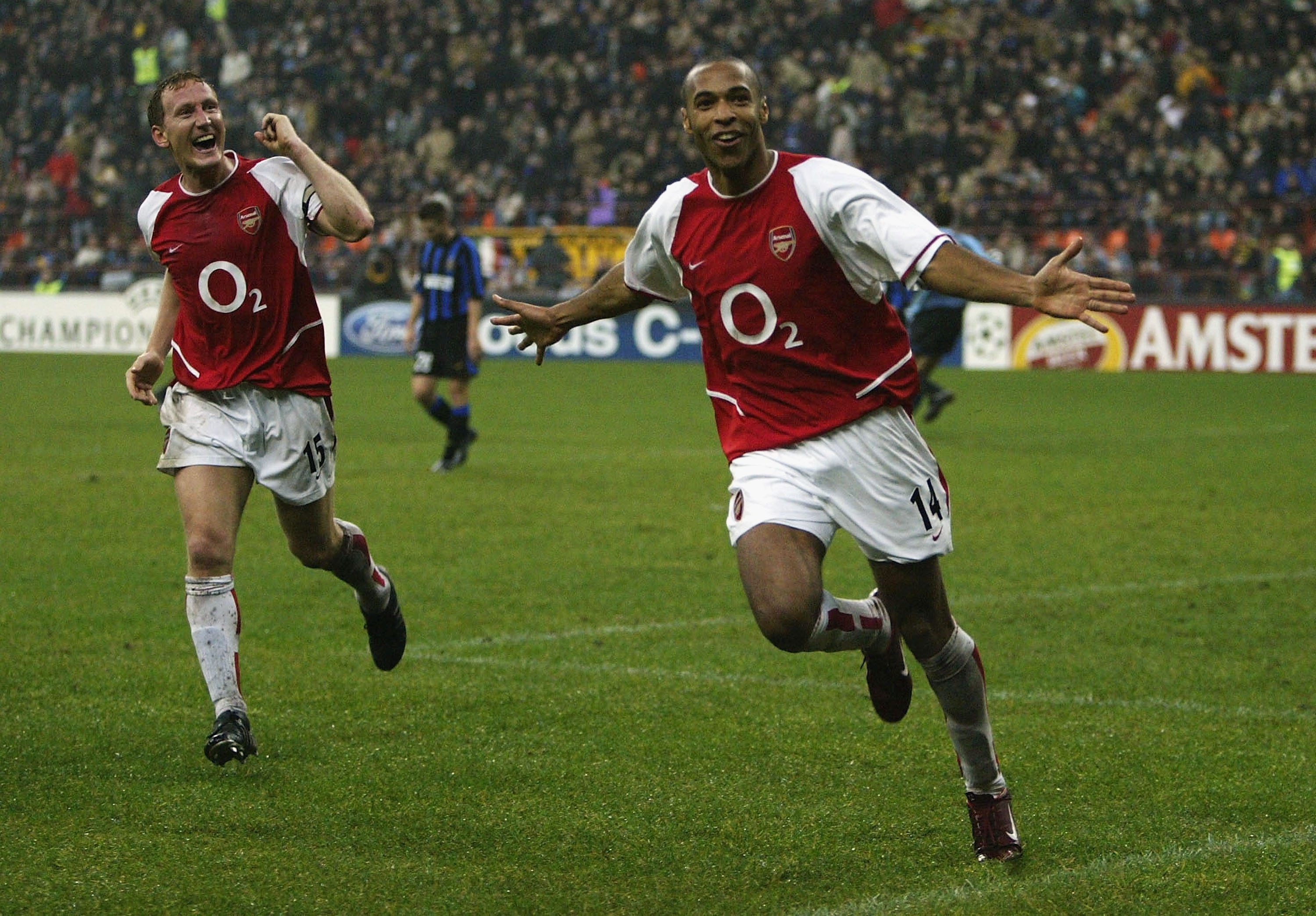 Thierry Henry celebrates for Arsenal