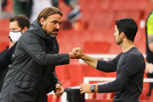 Daniel Farke and Mikel Arteta