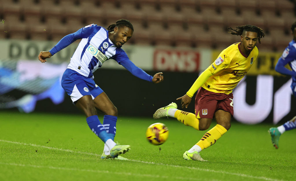 Silko Thomas playing for Wigan Athletic