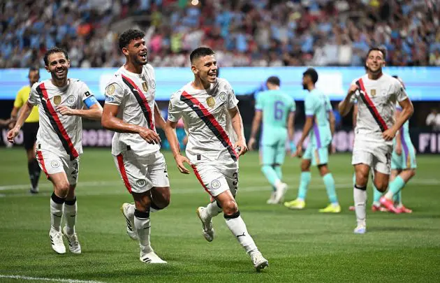 Claudio Echeverri celebrates