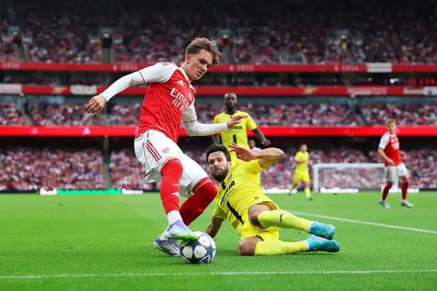 Max Dowman in action for Arsenal
