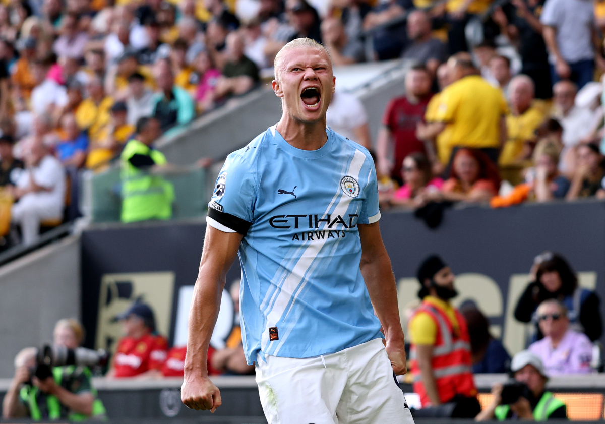 Erling Haaland was on target for Manchester City this weekend (Photo by Michael Regan/Getty Images)