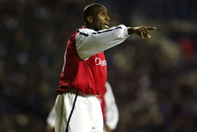 Sol Campbell playing for Arsenal