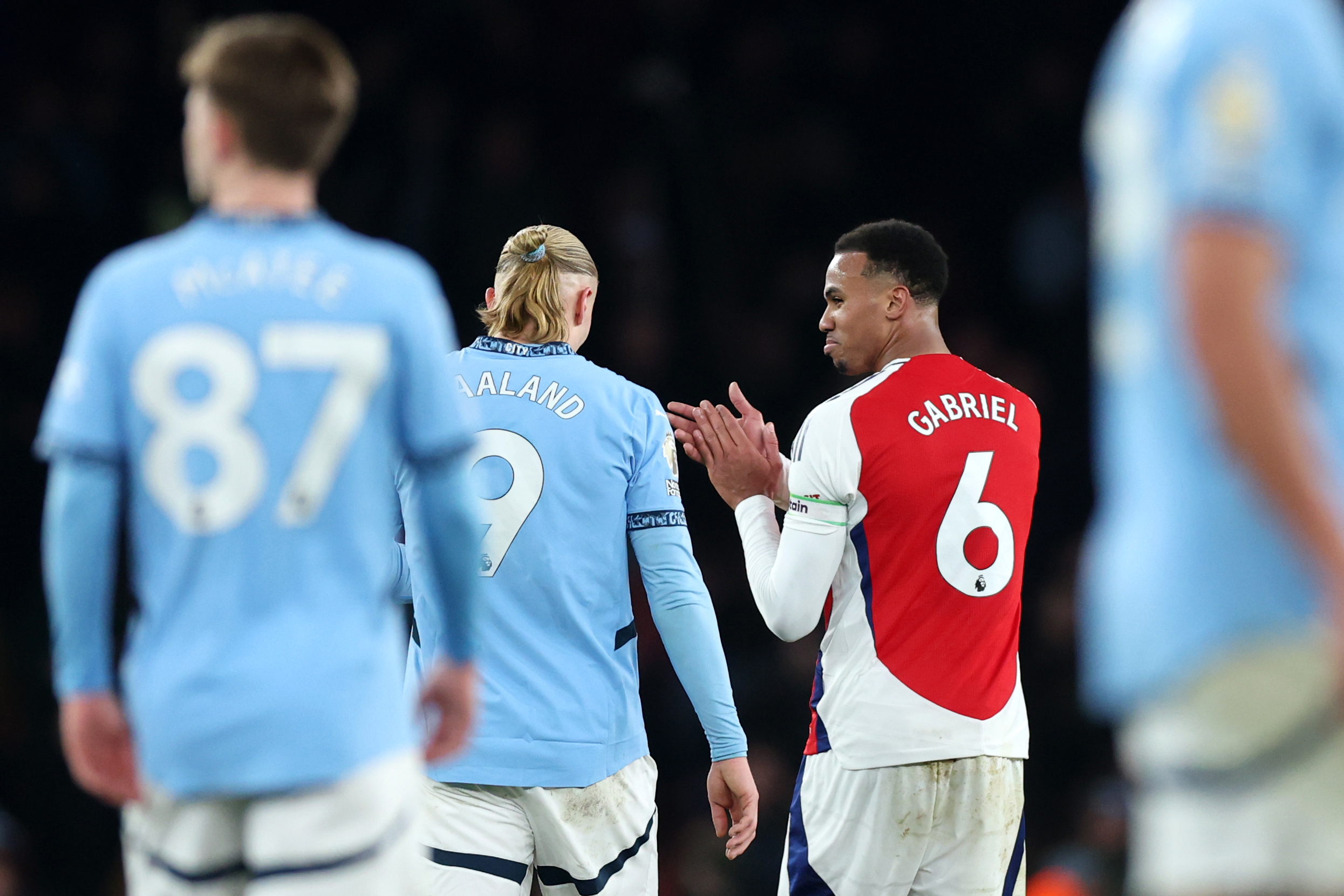 Gabriel and Erling Haaland