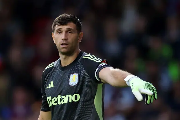 Aston Villa goalkeeper Emi Martinez