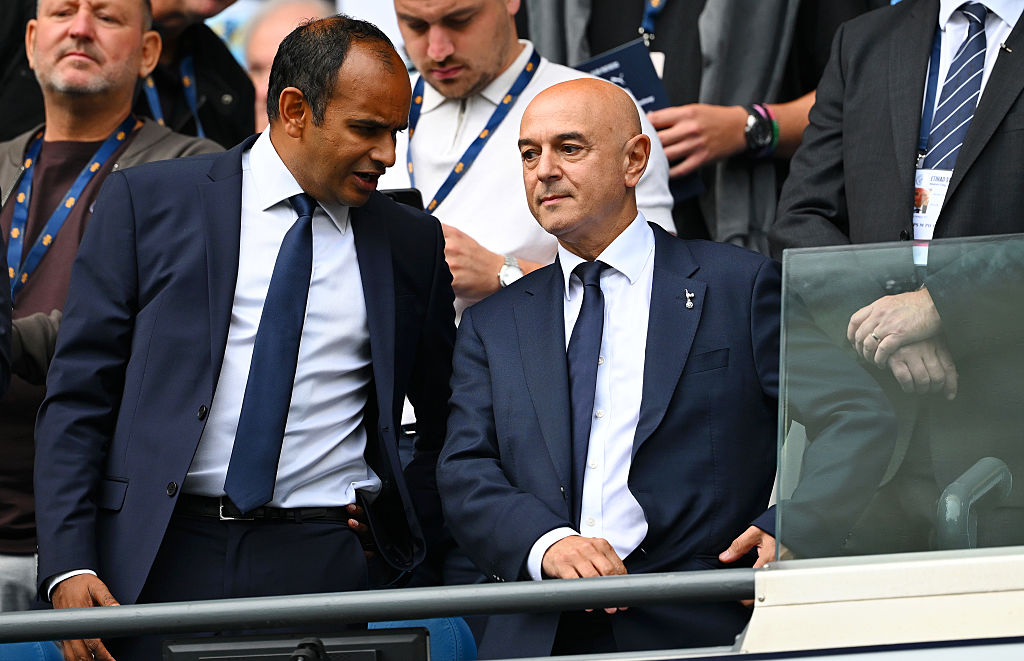 Vinai Venkatesham and Daniel Levy (Photo by Clive Mason/Getty Images)
