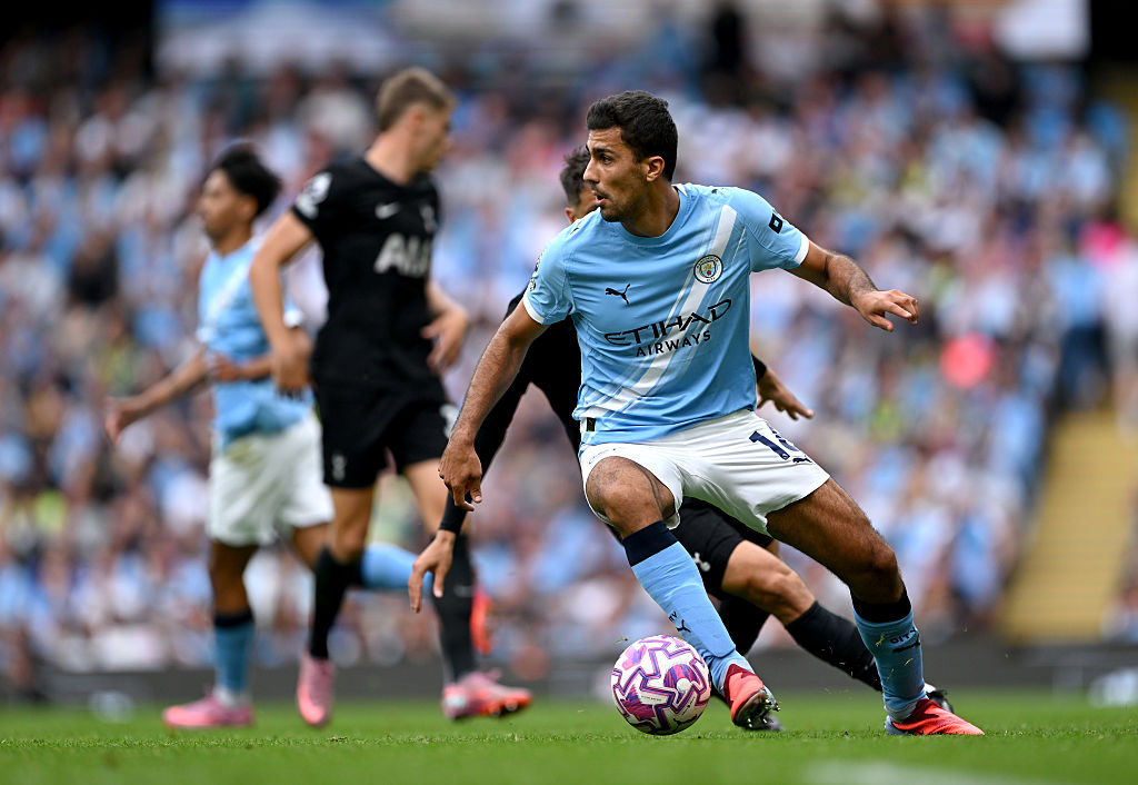 Rodri playing for Man City